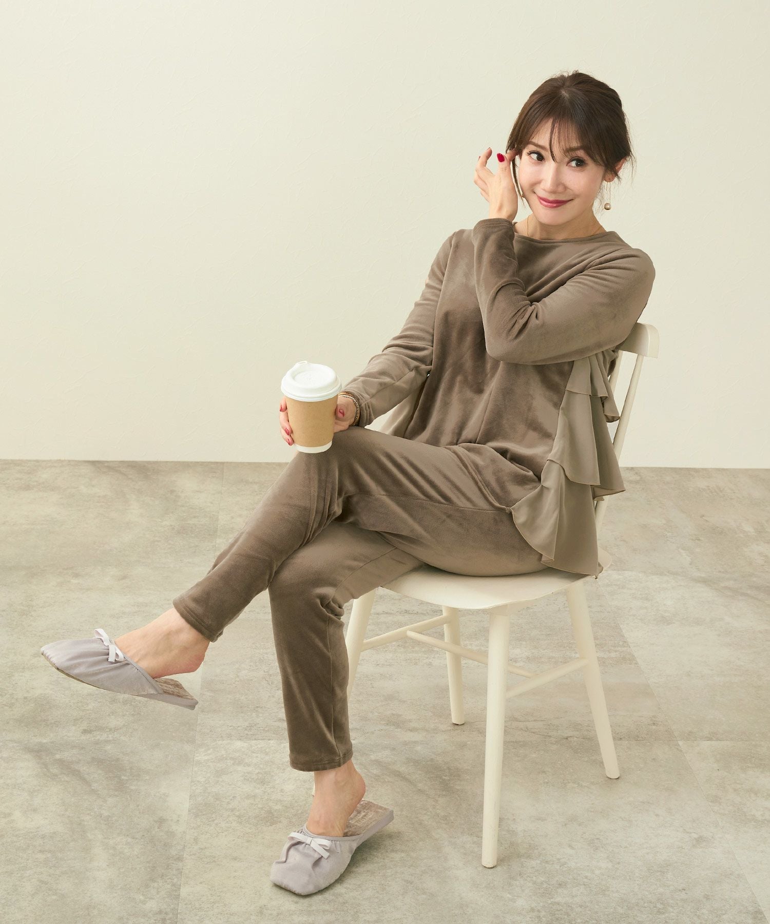 OUTLET-SALE ボンバーヒート サイドティアード 長袖 Liala×PG 全2色