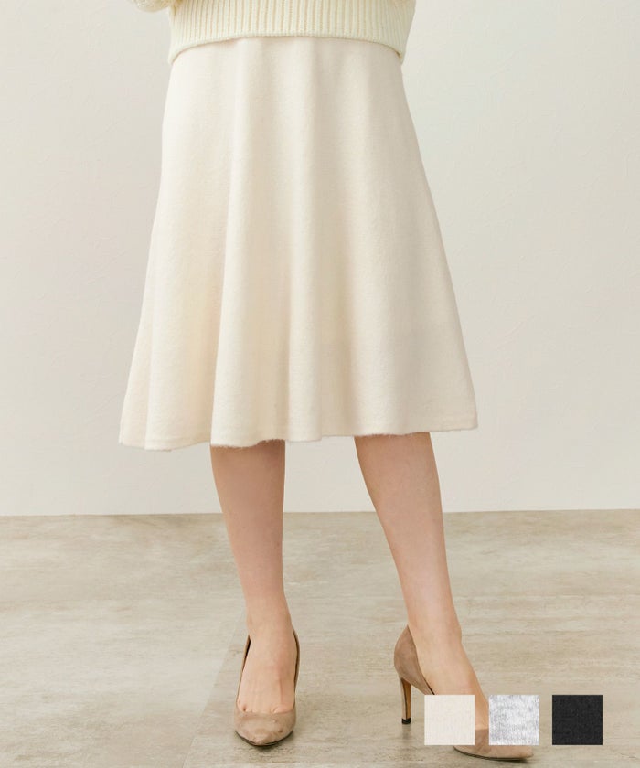 手洗い可 ボトムス ニットスカート マーメイド ドレープ 大人 可愛い 上品 マーメイド ニット スカート Liala×PG