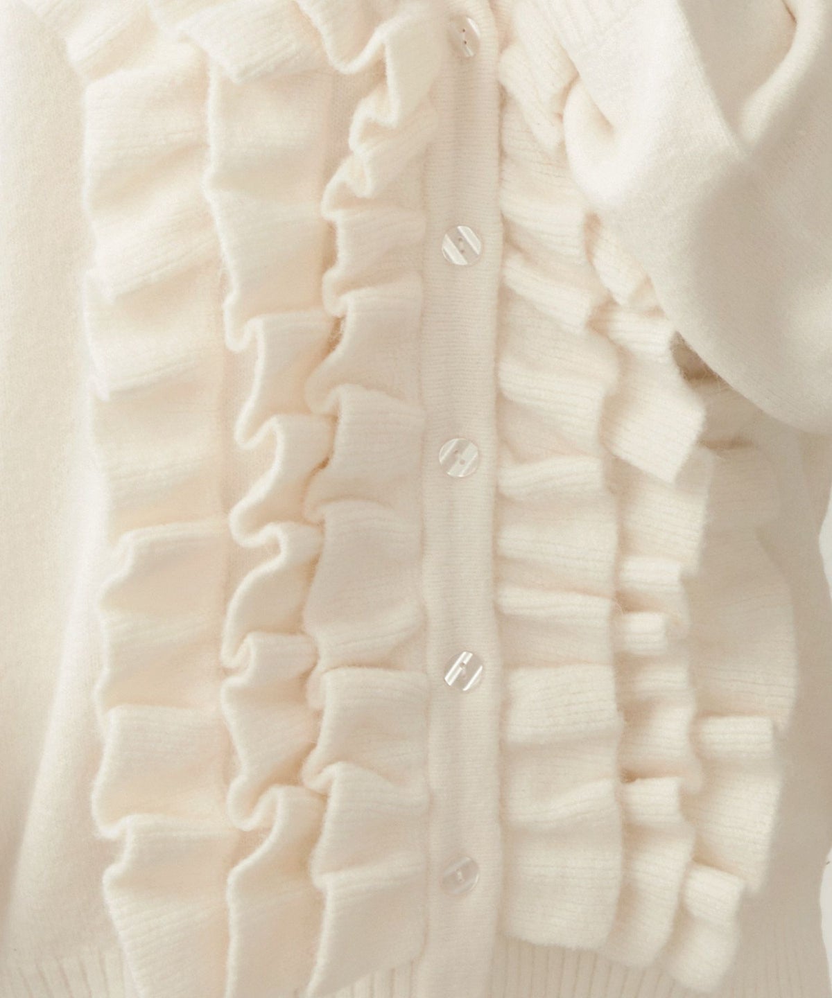 手洗い可/トップス/ニット/カーディガン/ローゲージ/フリル/ロング/上品/可愛い