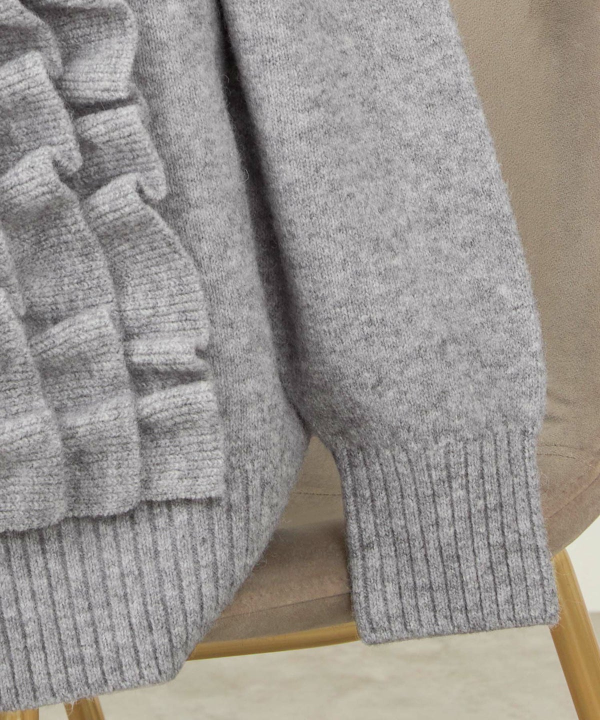 手洗い可/トップス/ニット/カーディガン/ローゲージ/フリル/ロング/上品/可愛い