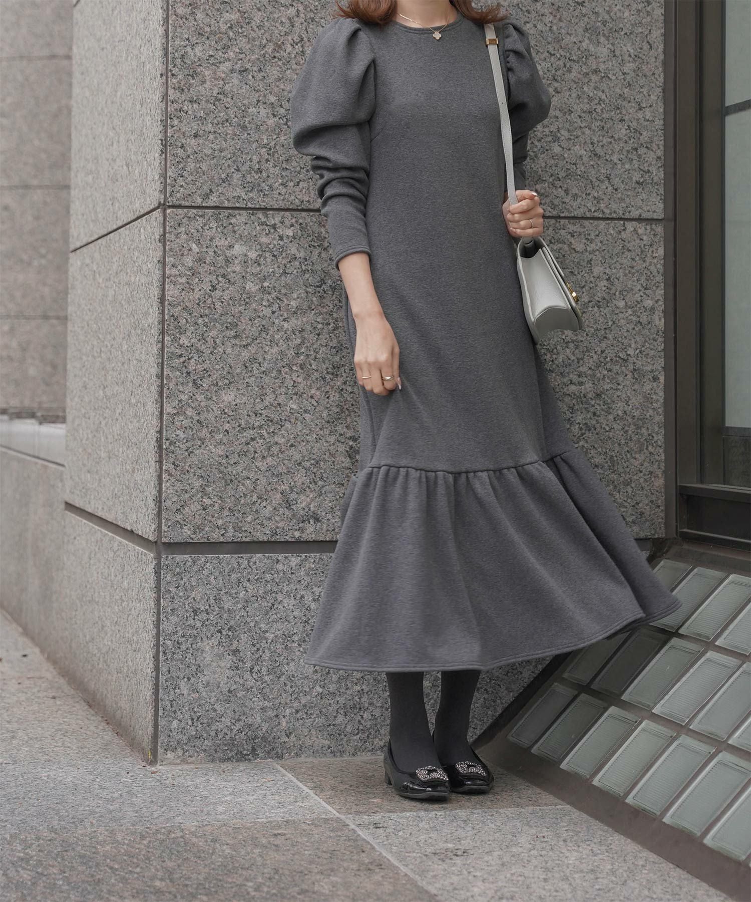 ボンバーヒート フリルヘム ワンピース HUIT 全4色｜hit341-0039【7