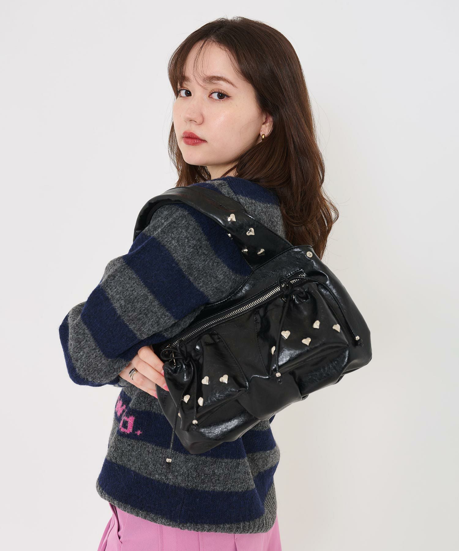 ハートスタッズ バッグ TINA：JOJUN 全4色｜tnj942-0744【8】