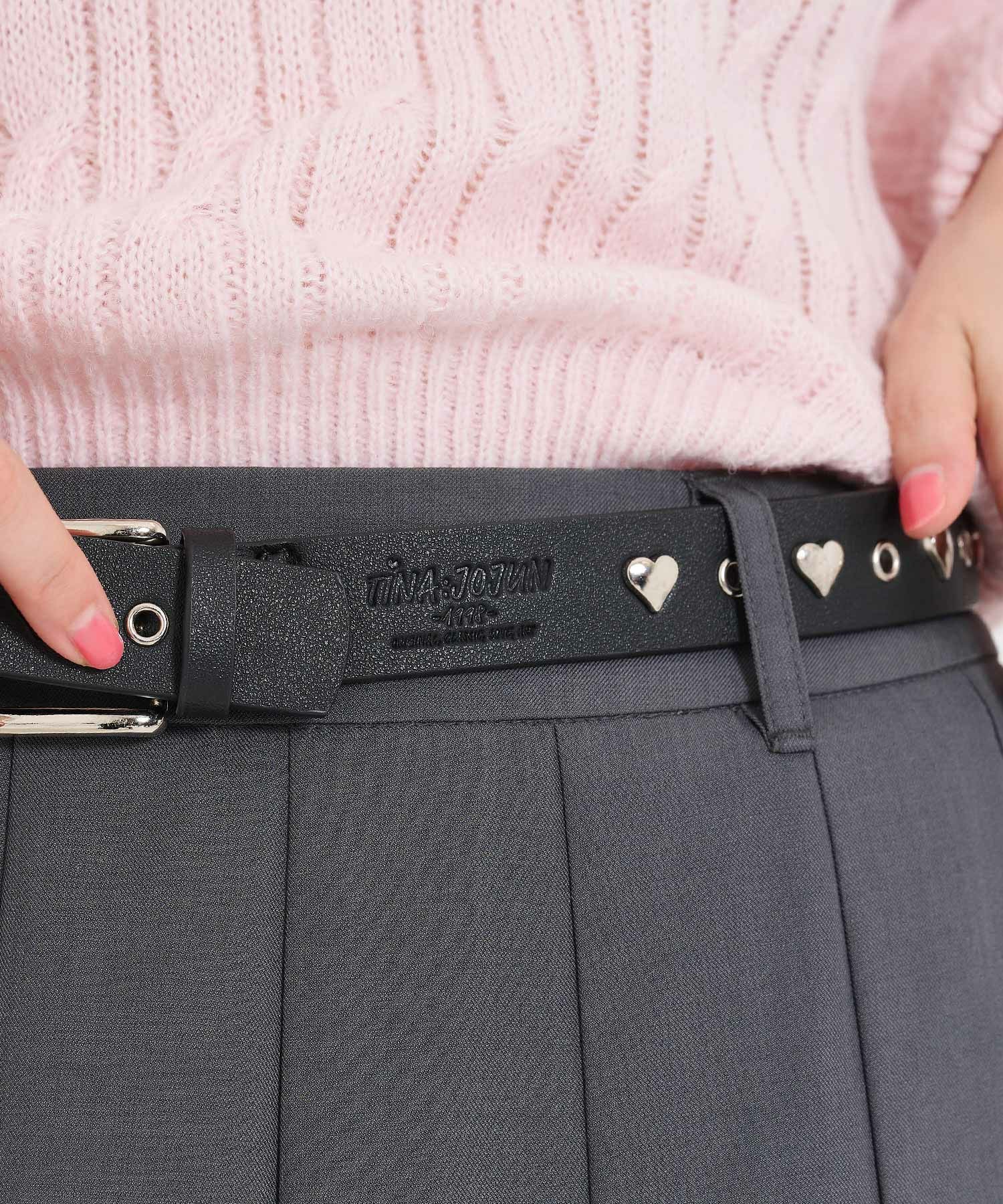 ハートスタッズ ベルト TINA：JOJUN 全3色｜tnj947-0745【7】