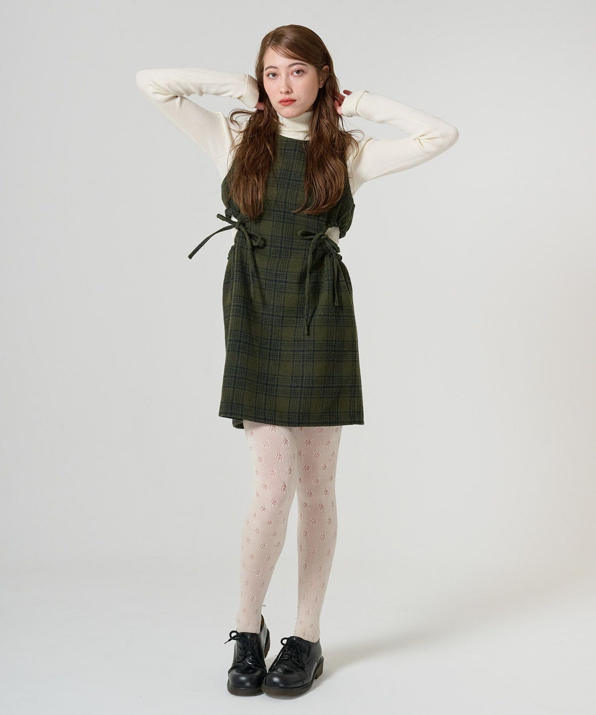 ワンピース/ミニ丈/チェック/ジャンスカ