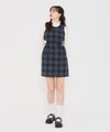 ワンピース/ミニ丈/チェック/ジャンスカ
