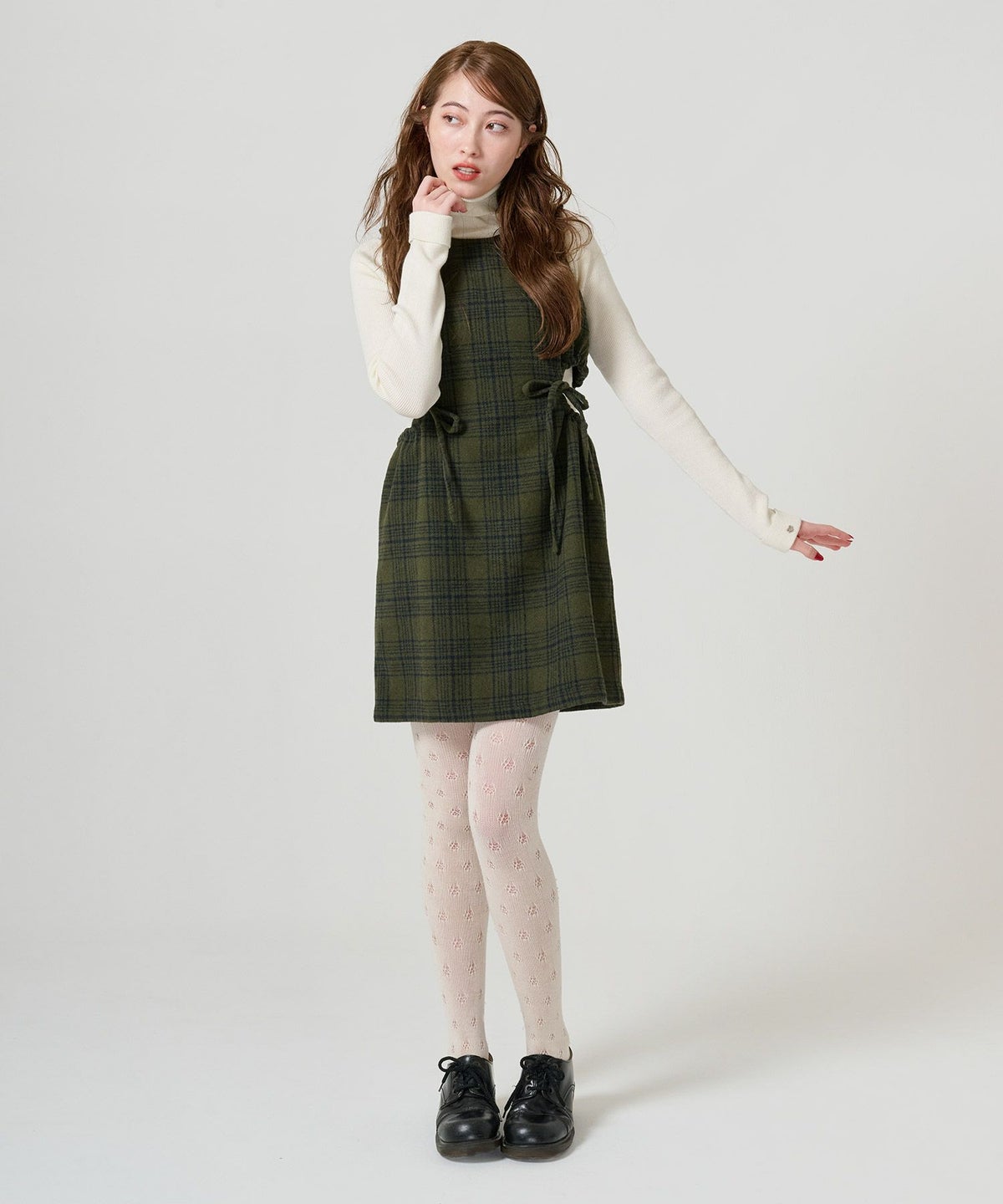 ワンピース/ミニ丈/チェック/ジャンスカ