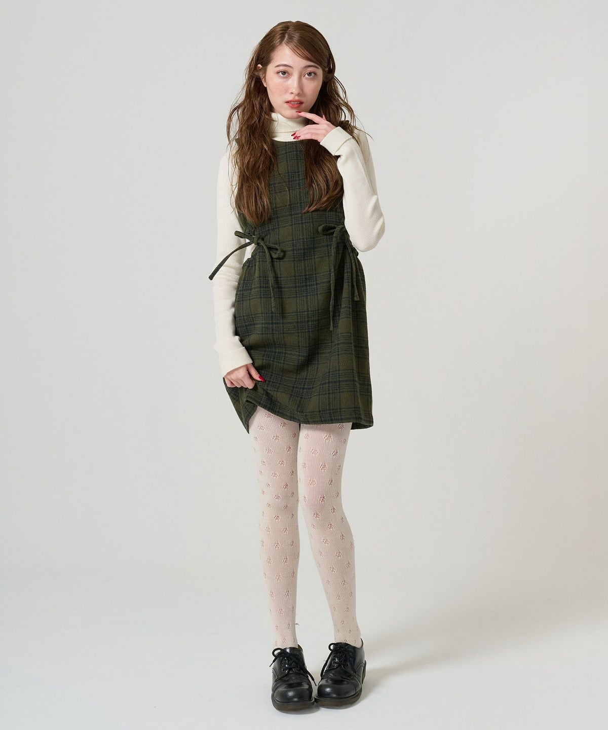 ワンピース/ミニ丈/チェック/ジャンスカ