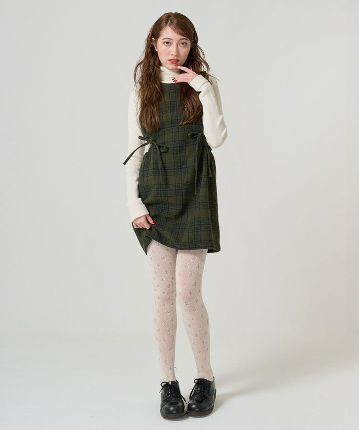 ワンピース/ミニ丈/チェック/ジャンスカ