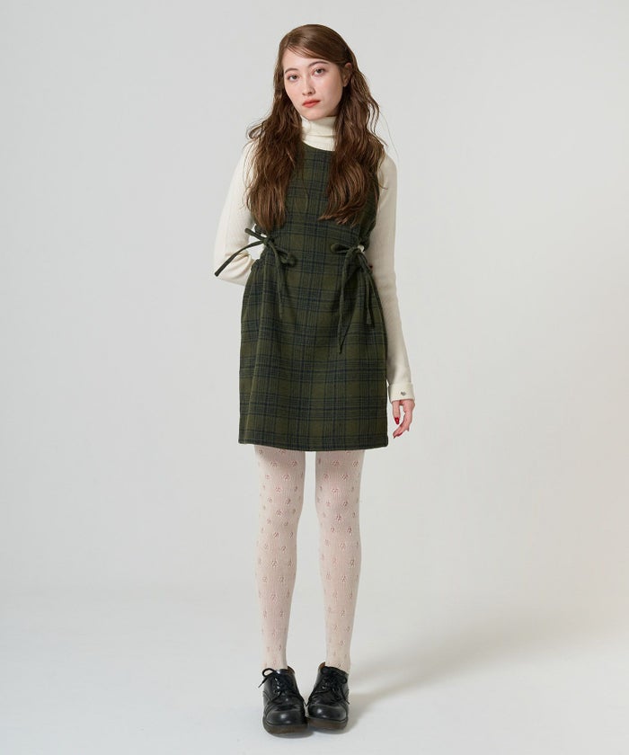 ワンピース/ミニ丈/チェック/ジャンスカ