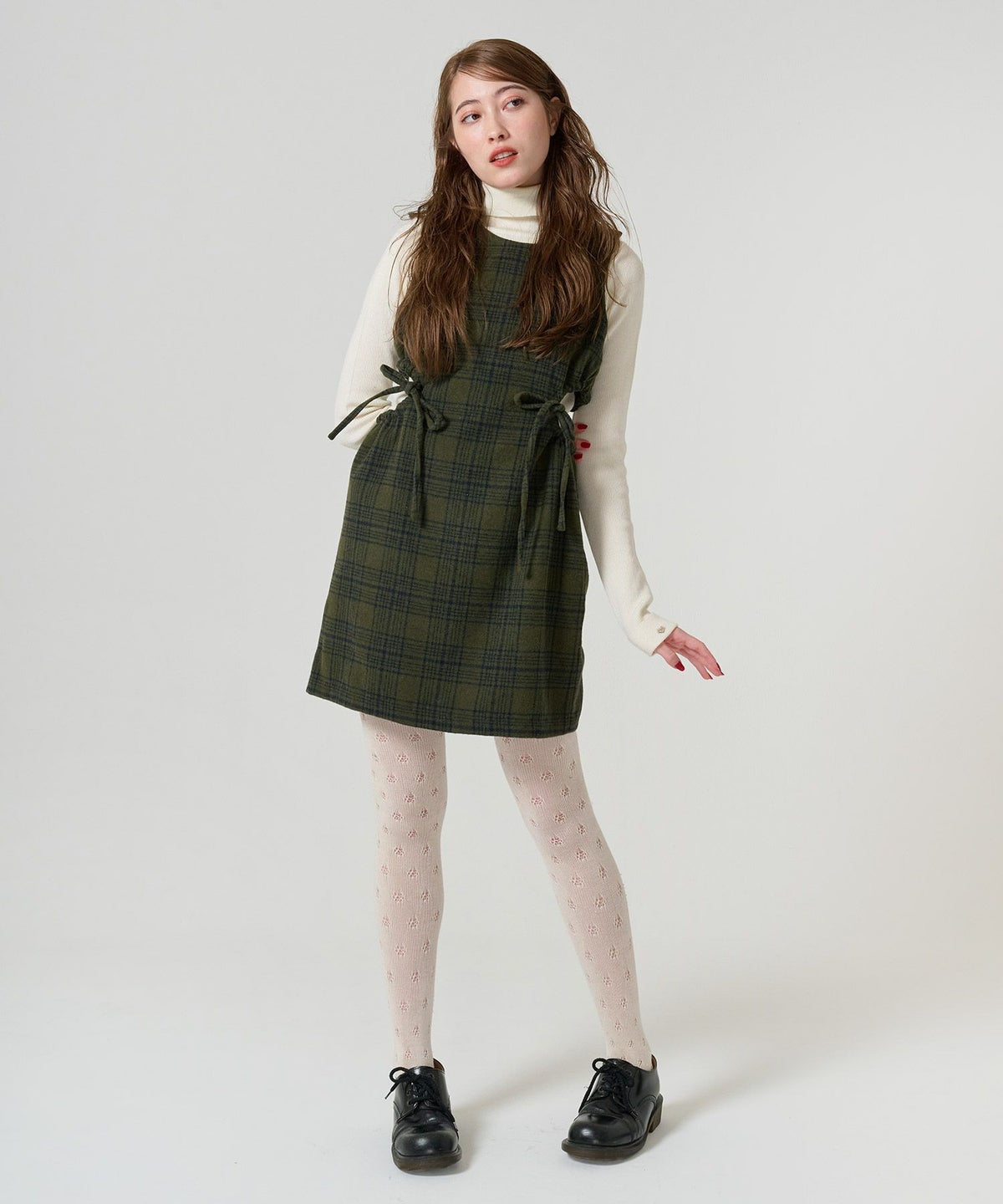 ワンピース/ミニ丈/チェック/ジャンスカ