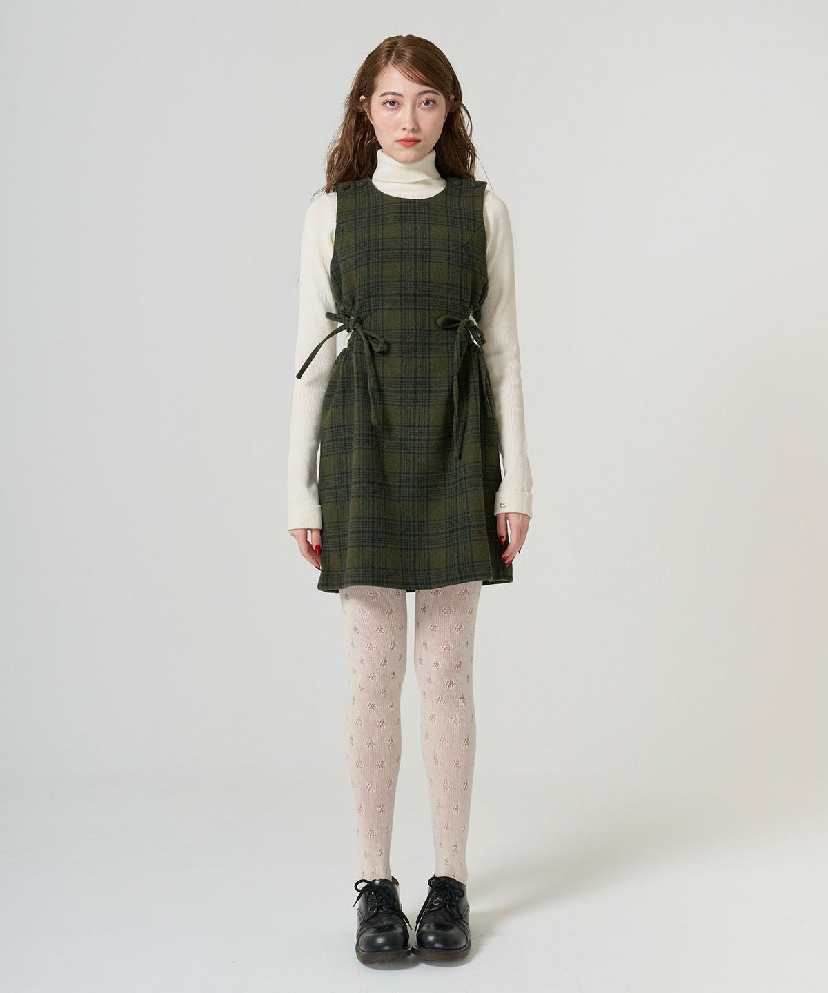 ワンピース/ミニ丈/チェック/ジャンスカ