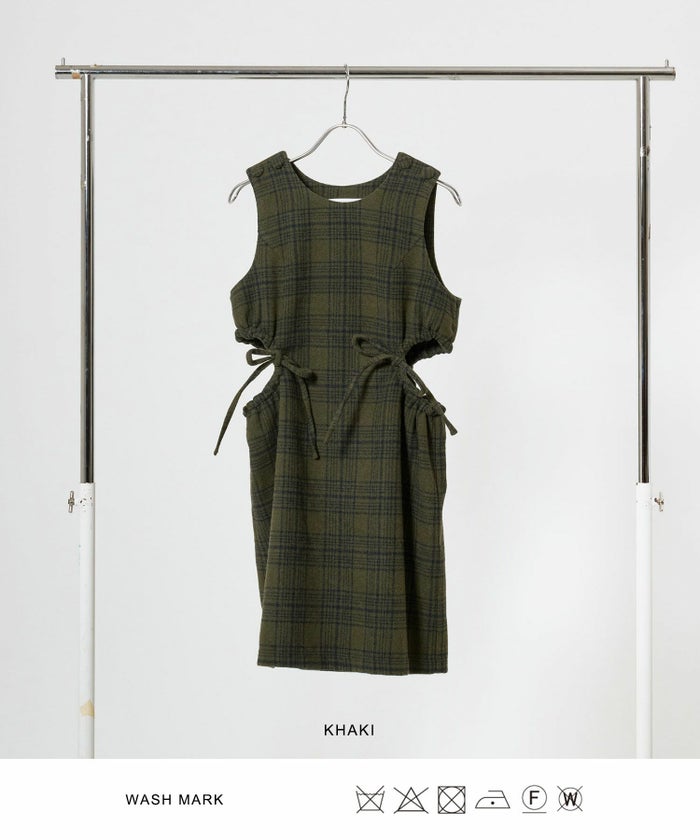 ワンピース/ミニ丈/チェック/ジャンスカ