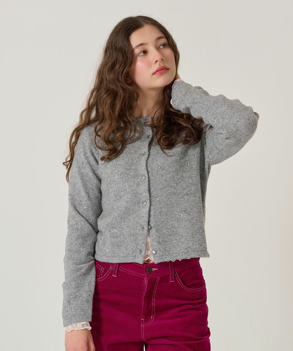 スパンコール/カーディガン/キラキラカーディガン