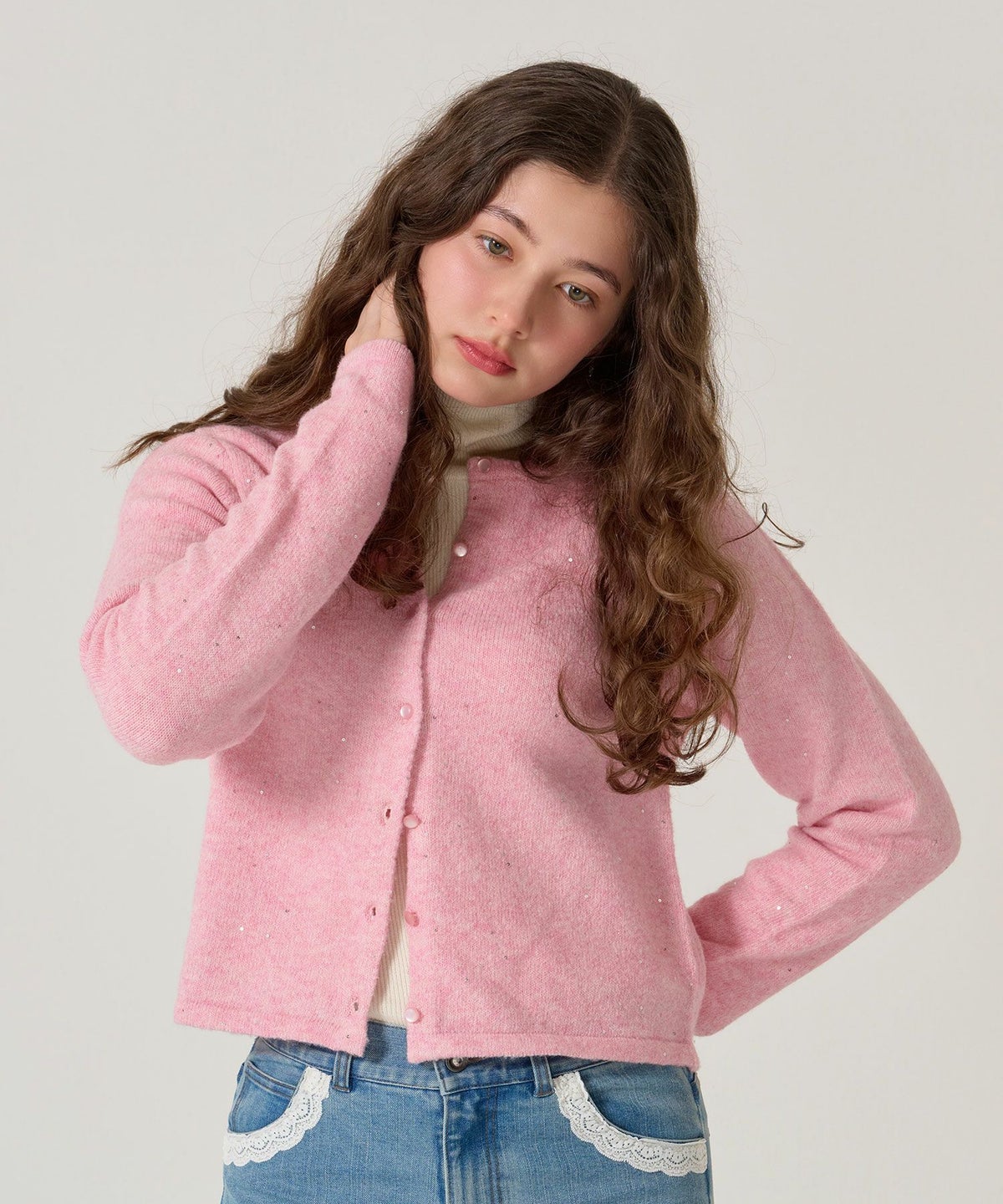 スパンコール/カーディガン/キラキラカーディガン