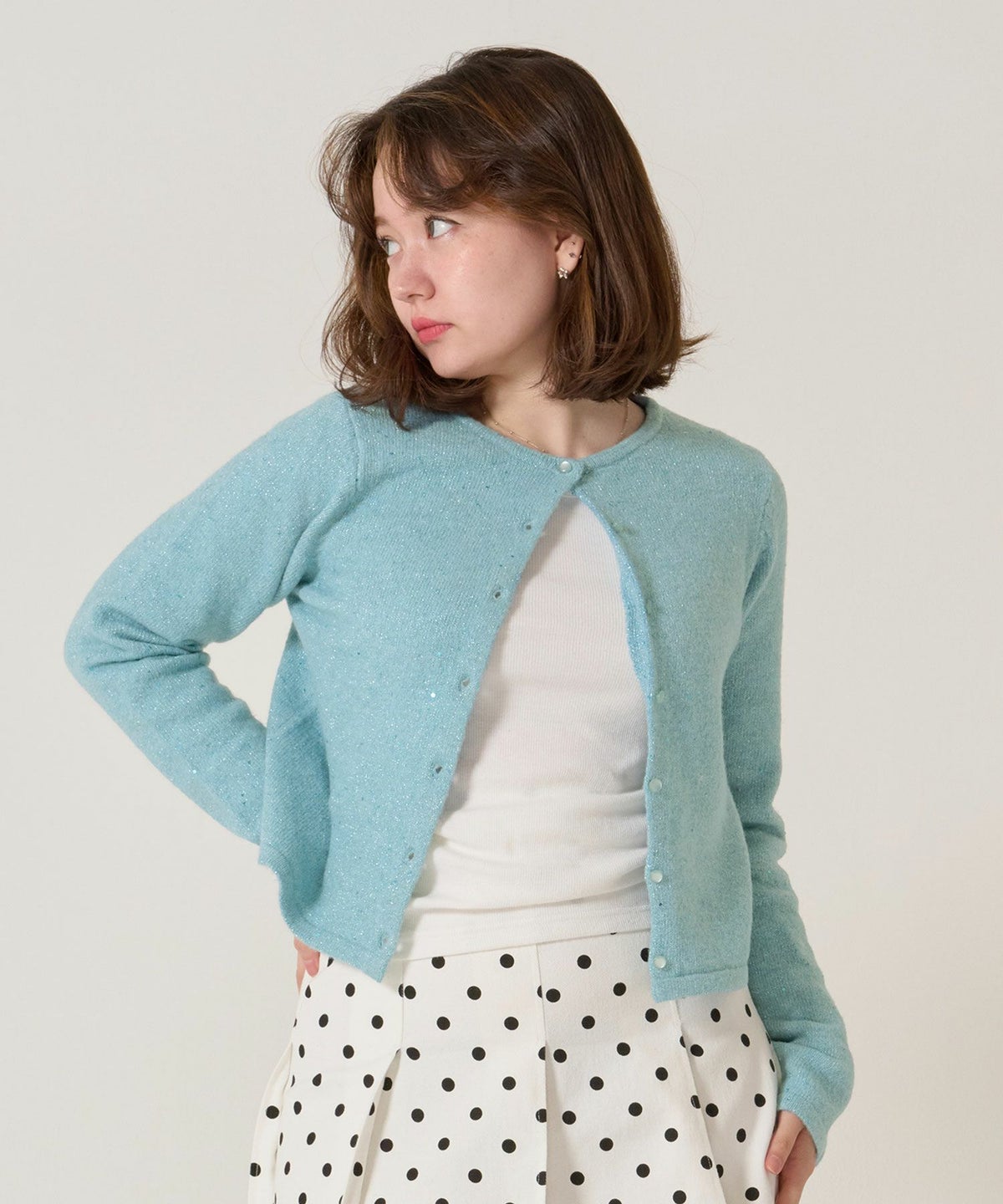 スパンコール/カーディガン/キラキラカーディガン