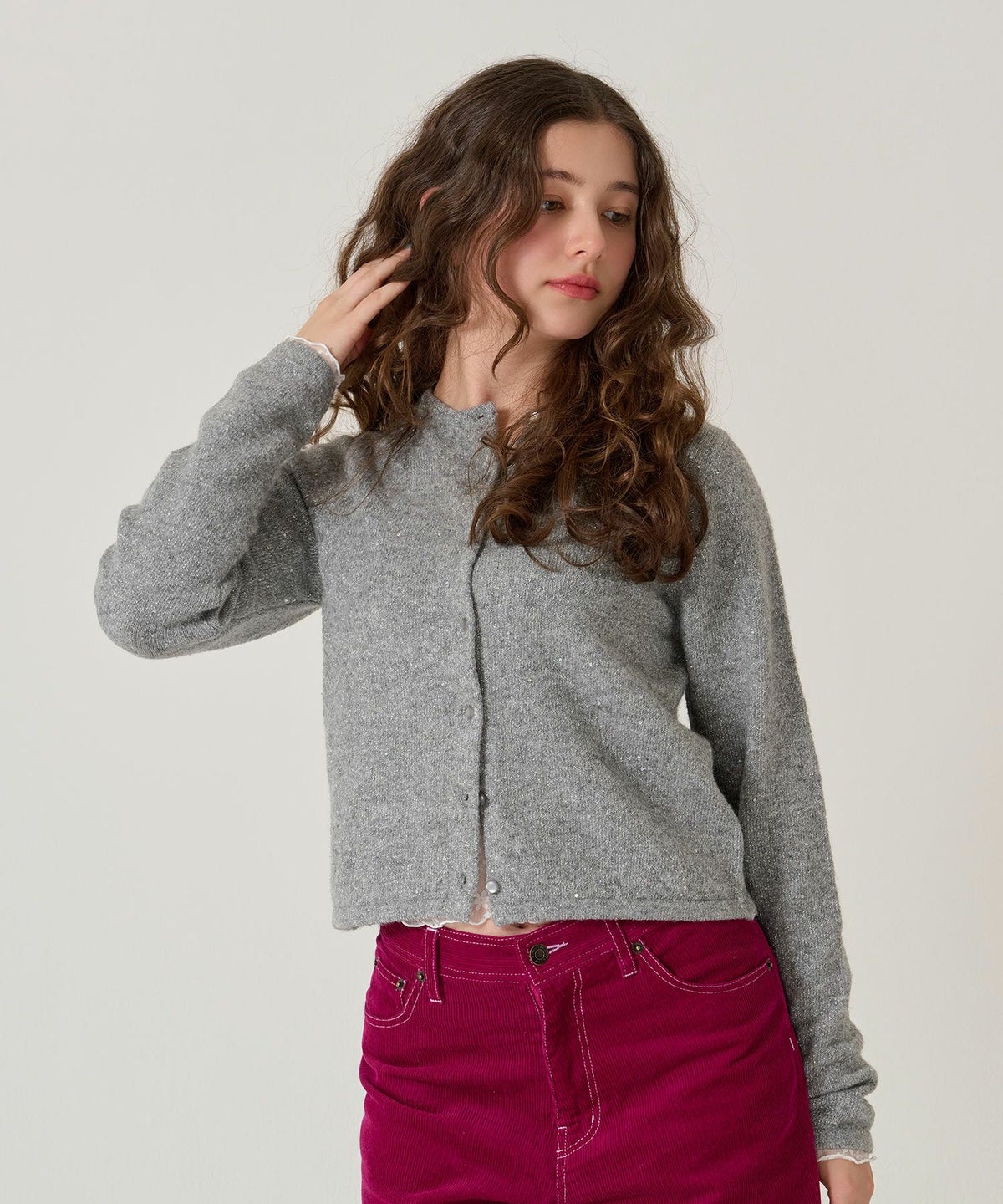 スパンコール/カーディガン/キラキラカーディガン