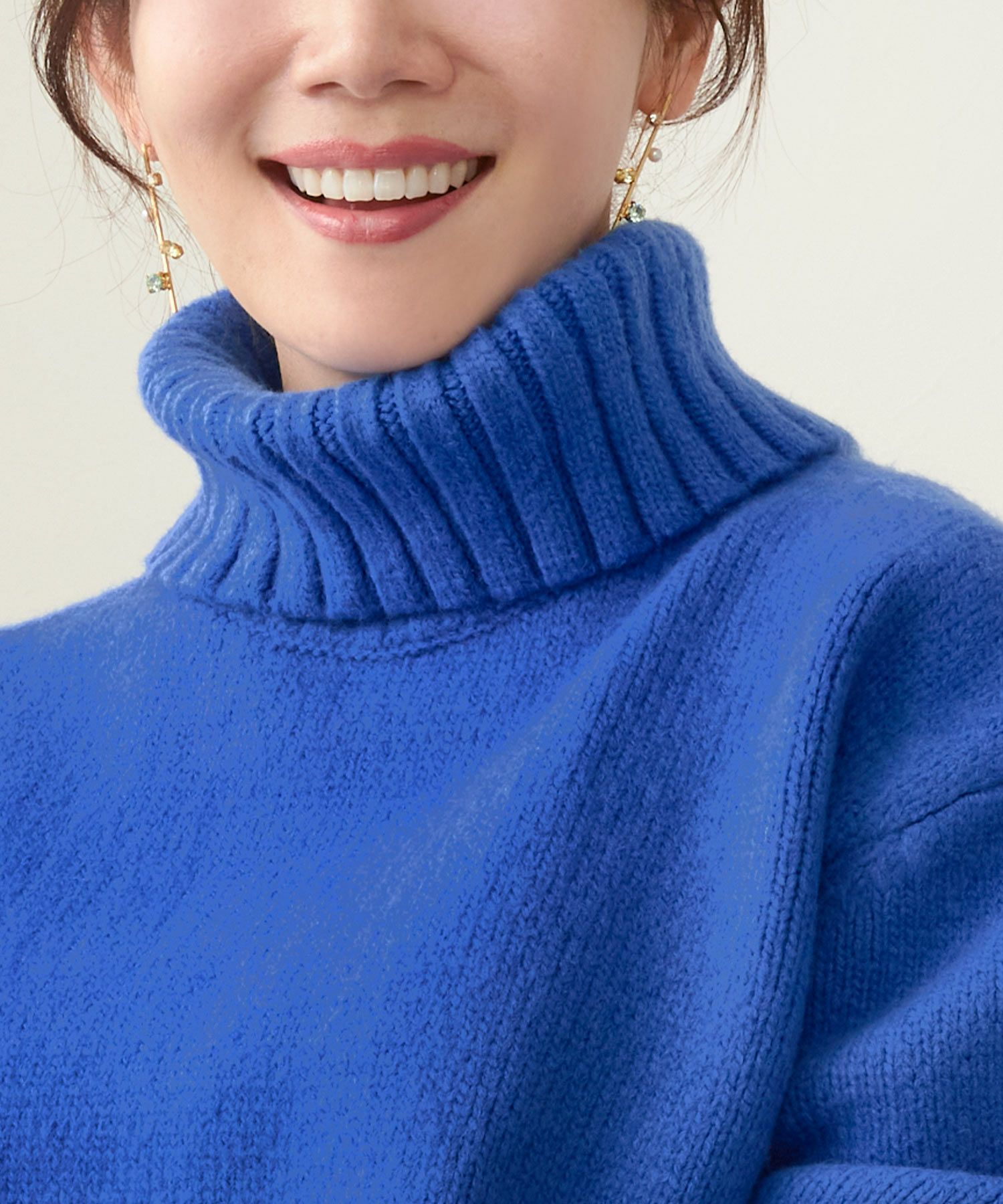 襟裏スリット ざっくり タートル ニット Liala×PG 全3色｜lpg441-1852