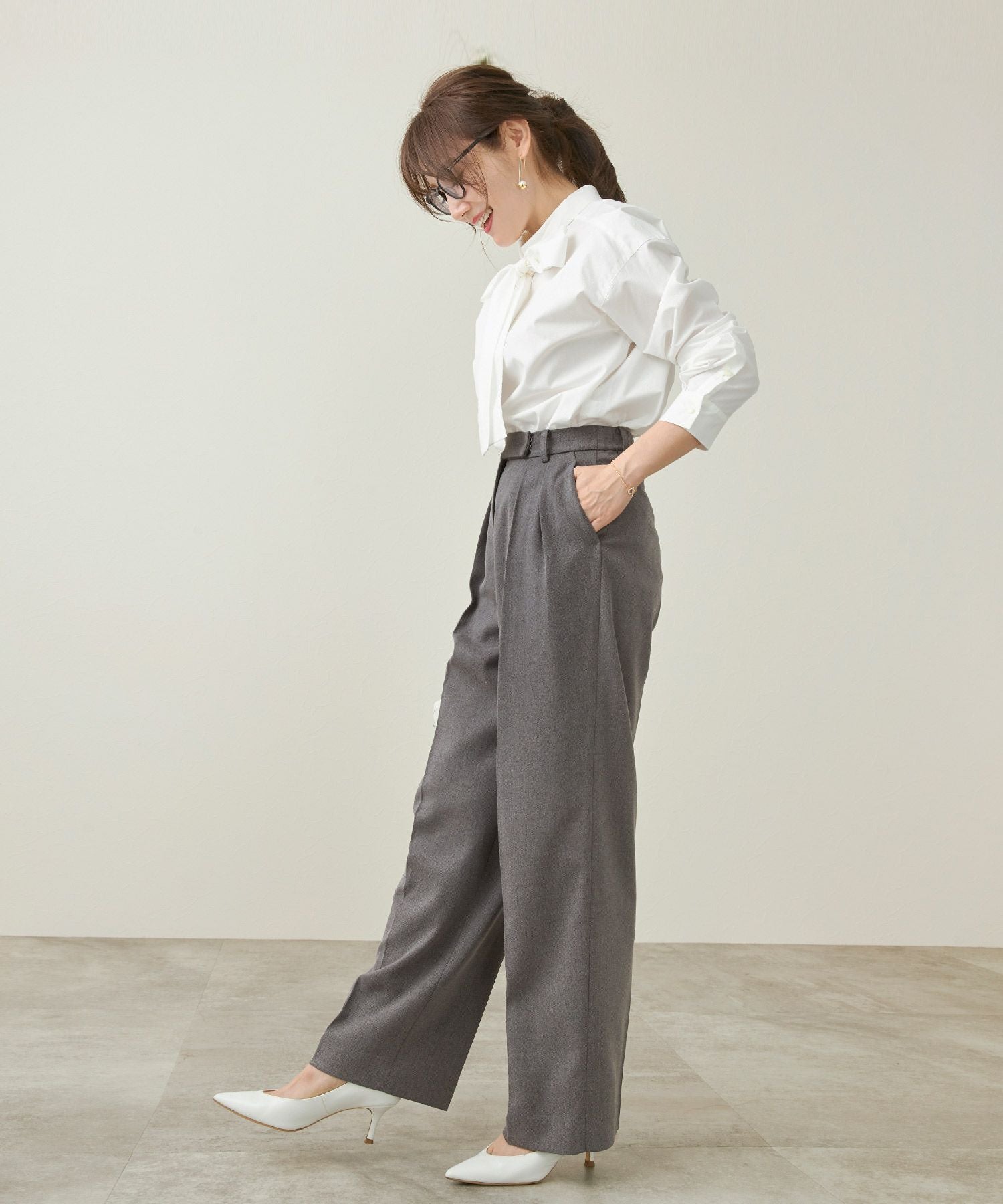 CLEARANCE-SALE タック ワイド パンツ Liala×PG 全3色｜lpg741-1855【2