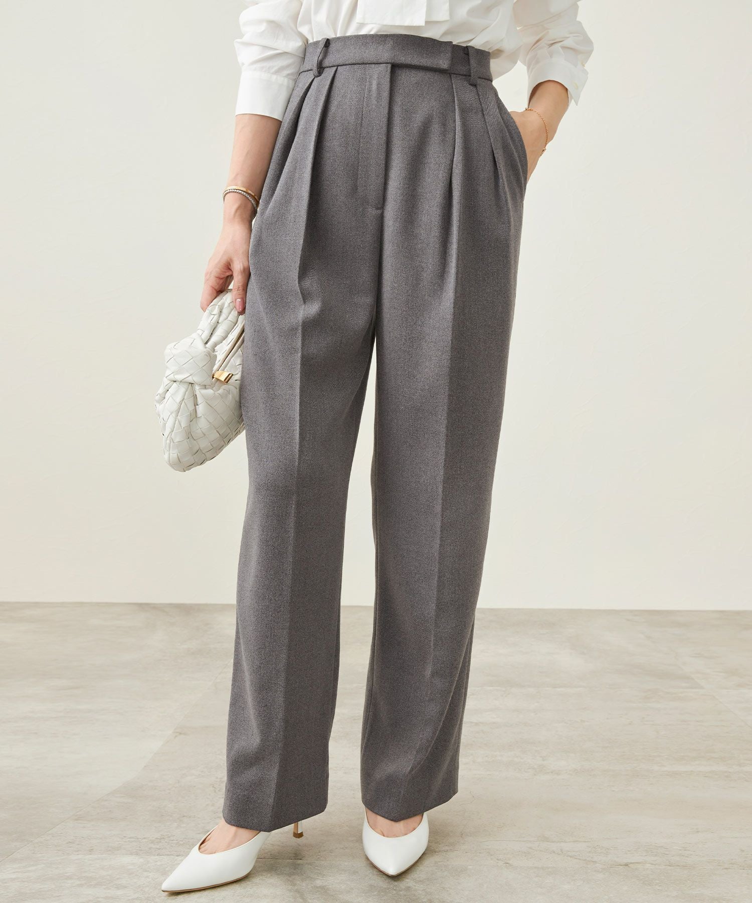 CLEARANCE-SALE タック ワイド パンツ Liala×PG 全3色｜lpg741-1855【2