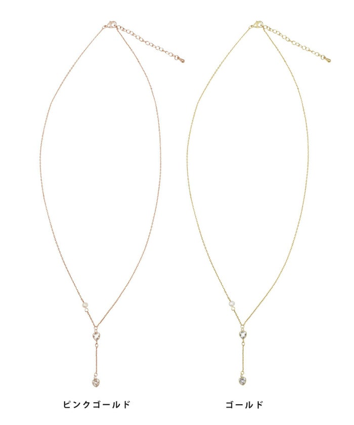 レディース/小物/アクセサリー/ネックレス/ハート/パール/ビジュー/クリスマス/コレクション/バレンタイン/ギフト/可愛い/ピンクゴールド/ゴールド