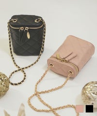 セレクト バッグ ミニ キルティング チェーン 斜め掛け アクセサリー 上品 大人 キルティング バケット バッグ Prima Scherrer