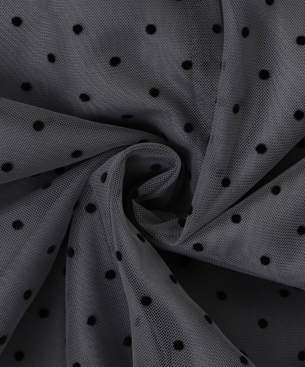 ブラウス/ドット/フリル/チュニック/オフホワイト/グレー/ブラック/フリー