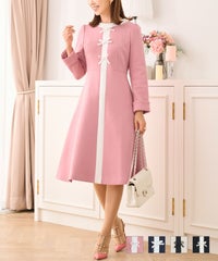 フロントリボンバイカラーフレアワンピースPrimaScherrer