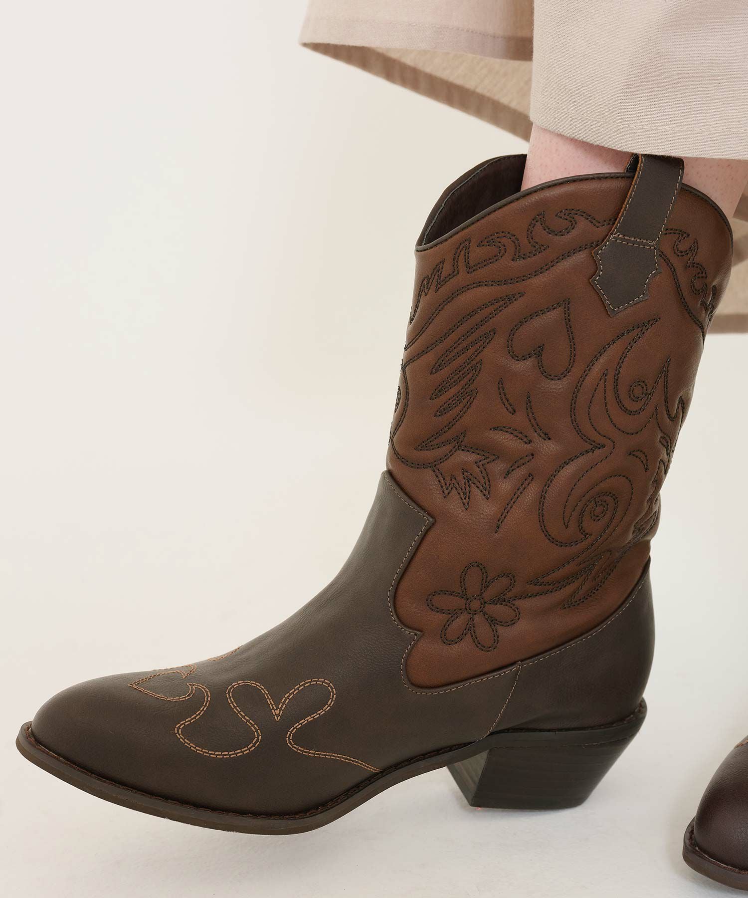 オリジナル刺繍 ウエスタンブーツ TINA：JOJUN 全2色｜tnj913-0785【3】