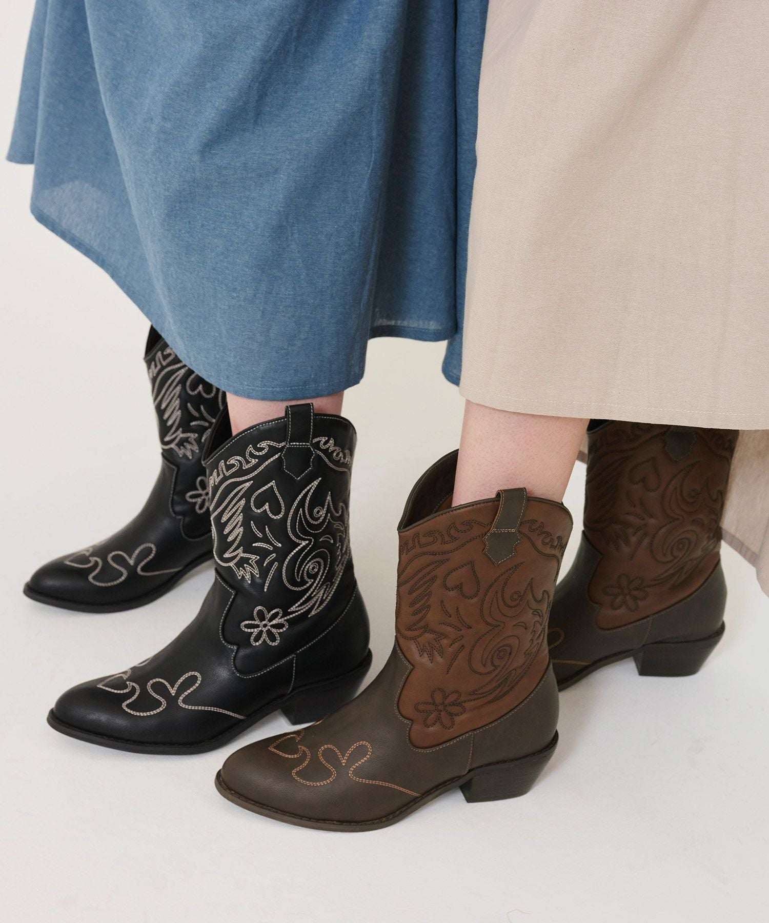 オリジナル刺繍 ウエスタンブーツ TINA：JOJUN 全2色｜tnj913-0785【3】
