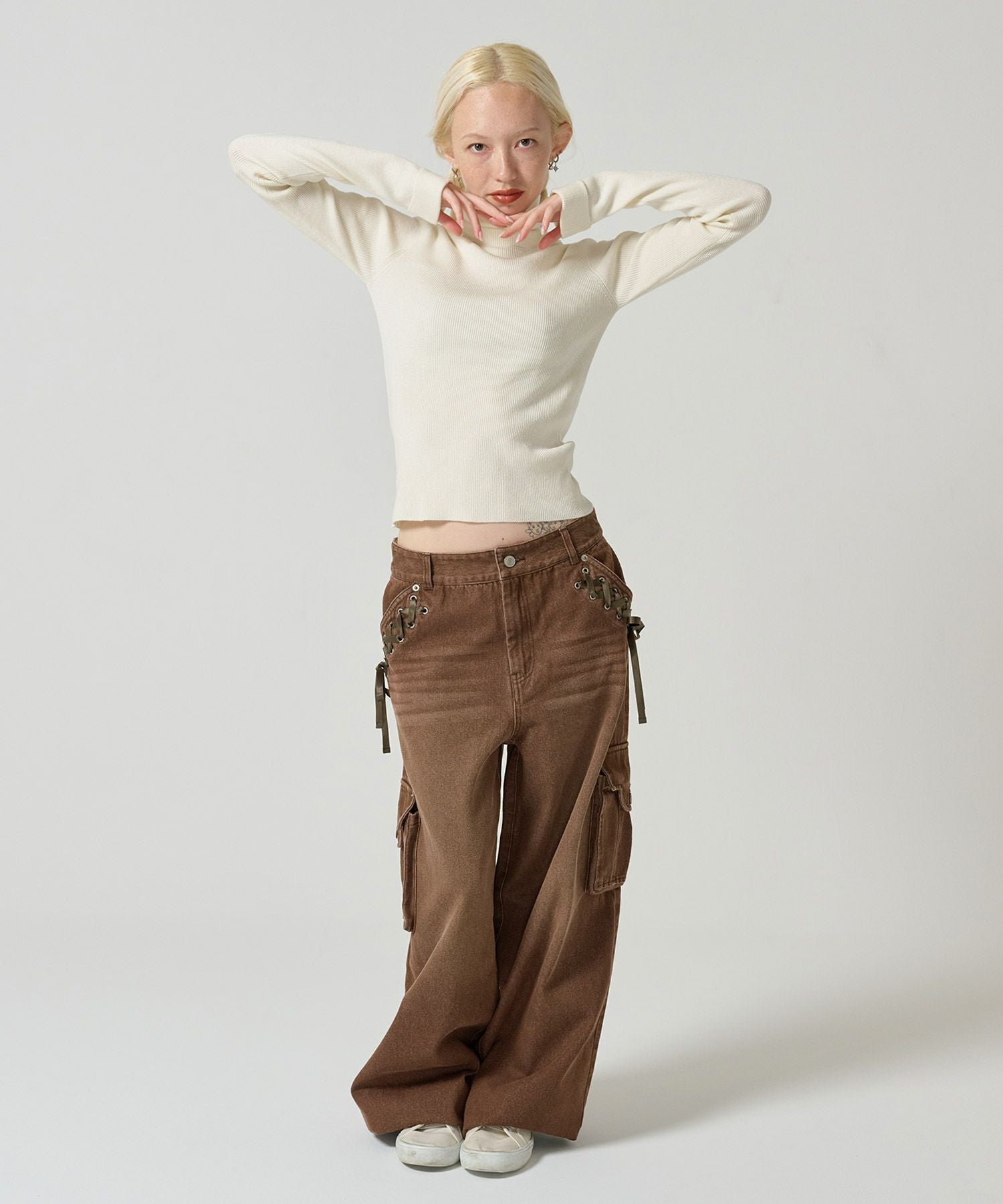 ウエストリボン デニムパンツ TINA：JOJUN 全3色｜tnj711-0756【8】