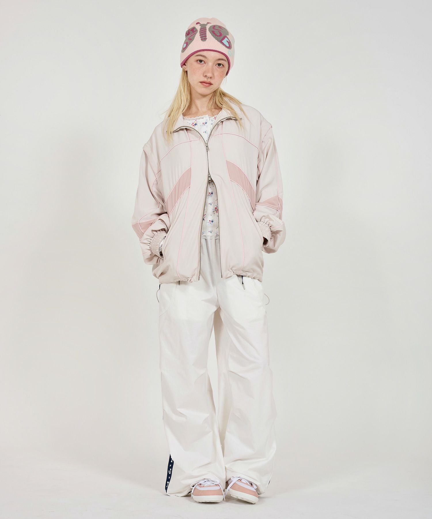 完売！最安値　TINA:JOJUN 2WAYトラックブルゾン　ピンク　M 限定Price！SALE 2WAY トラックブルゾン TINA：JOJUN 全2色｜tnj211