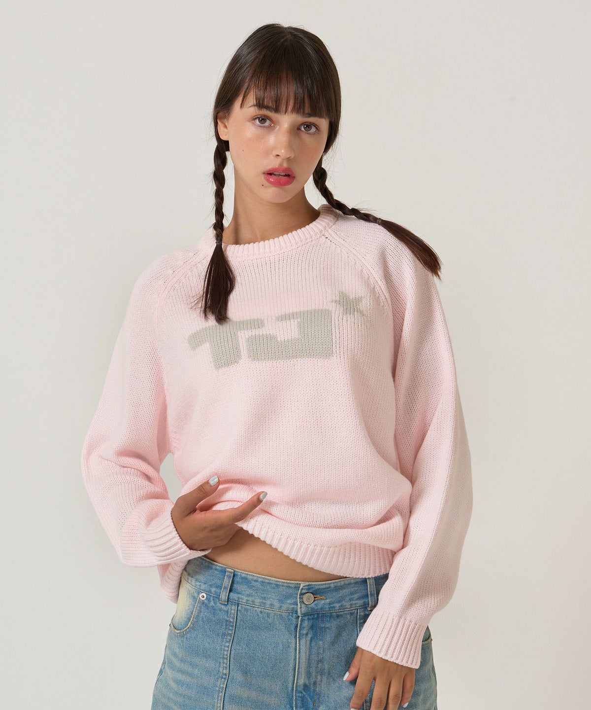 ユニセックス/ニット/ジャガードニット/ロゴ入り