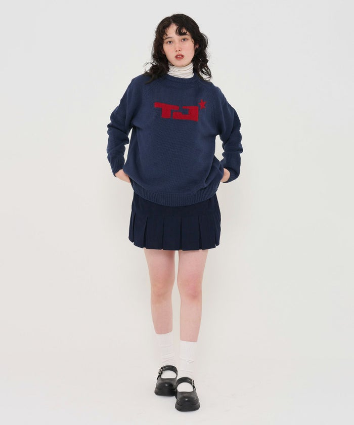 ユニセックス/ニット/ジャガードニット/ロゴ入り