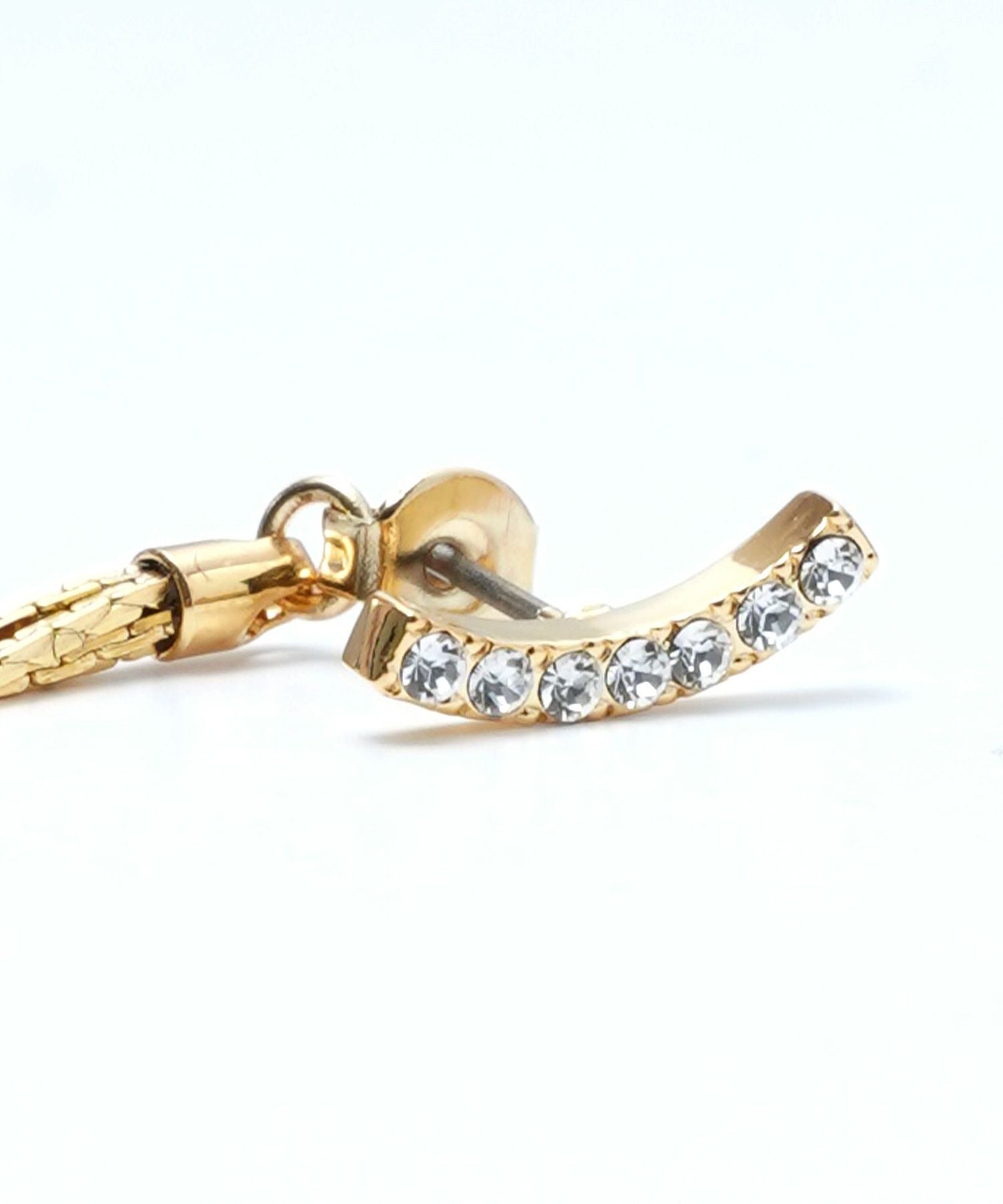クリスタル ロングチェーン ピアス Crystal Longchain Pierce （Liala