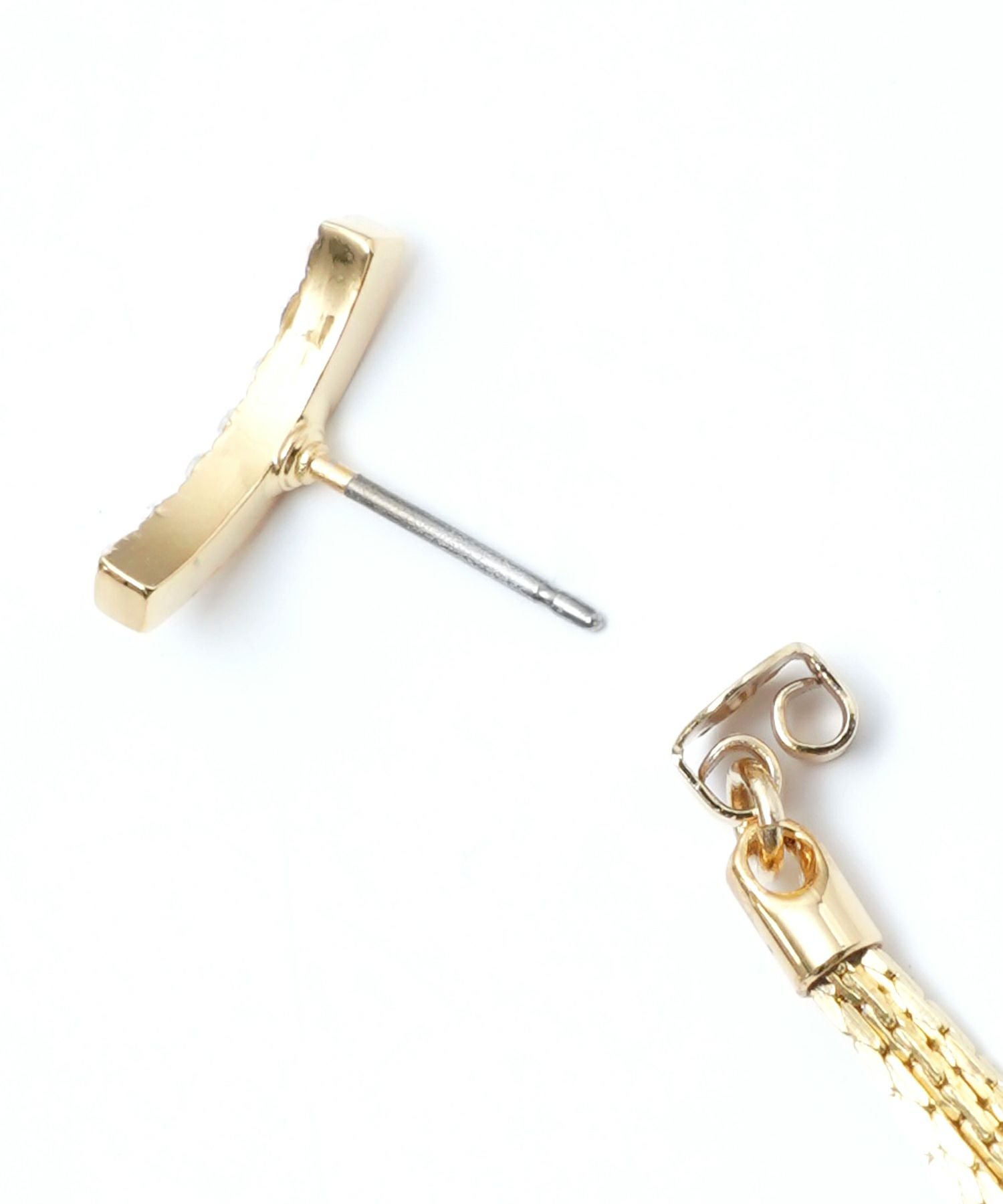 クリスタル ロングチェーン ピアス Crystal Longchain Pierce （Liala
