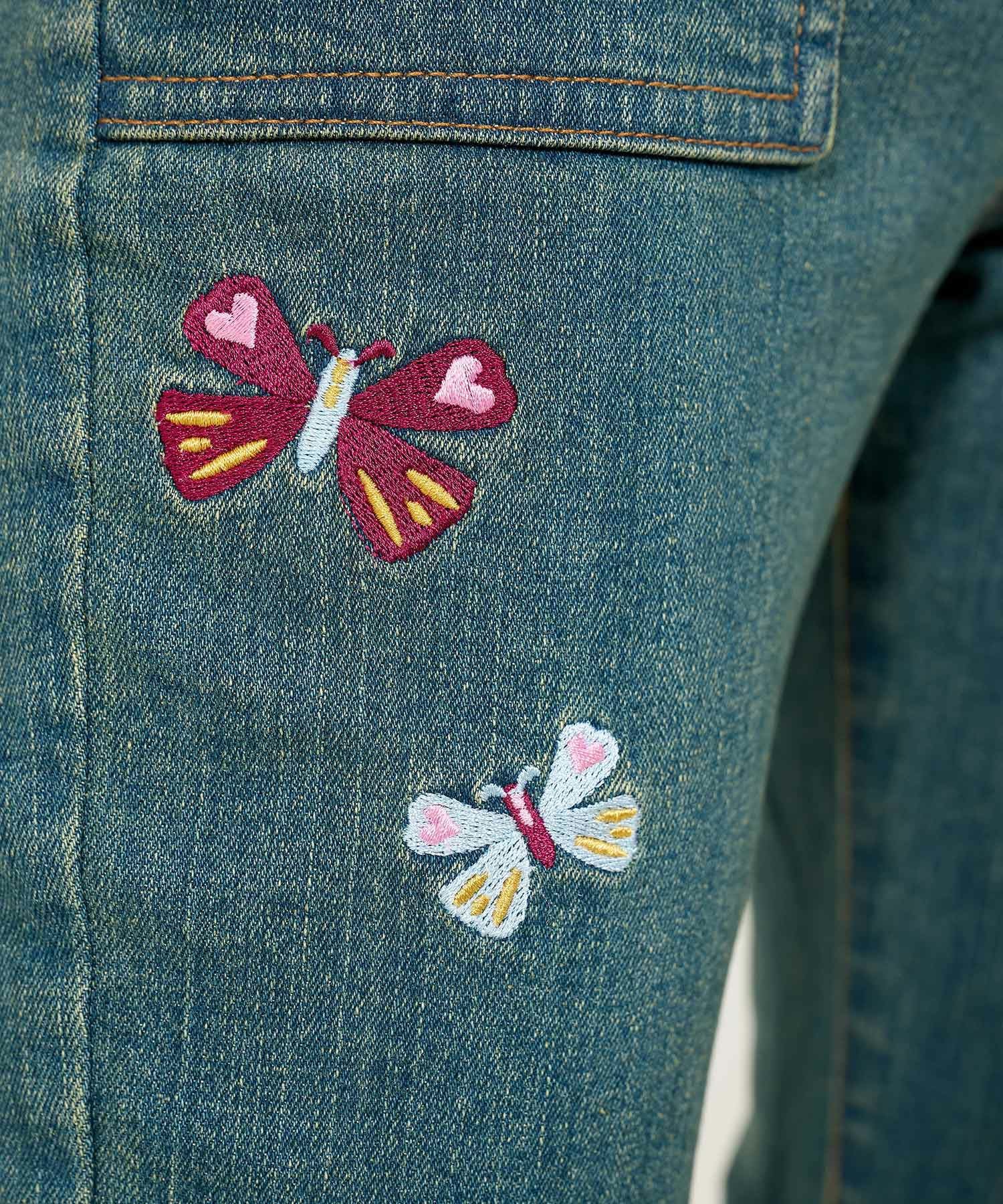 刺繍入り フレアデニムパンツ TINA：JOJUN 全1色｜tnj721-0766【3】