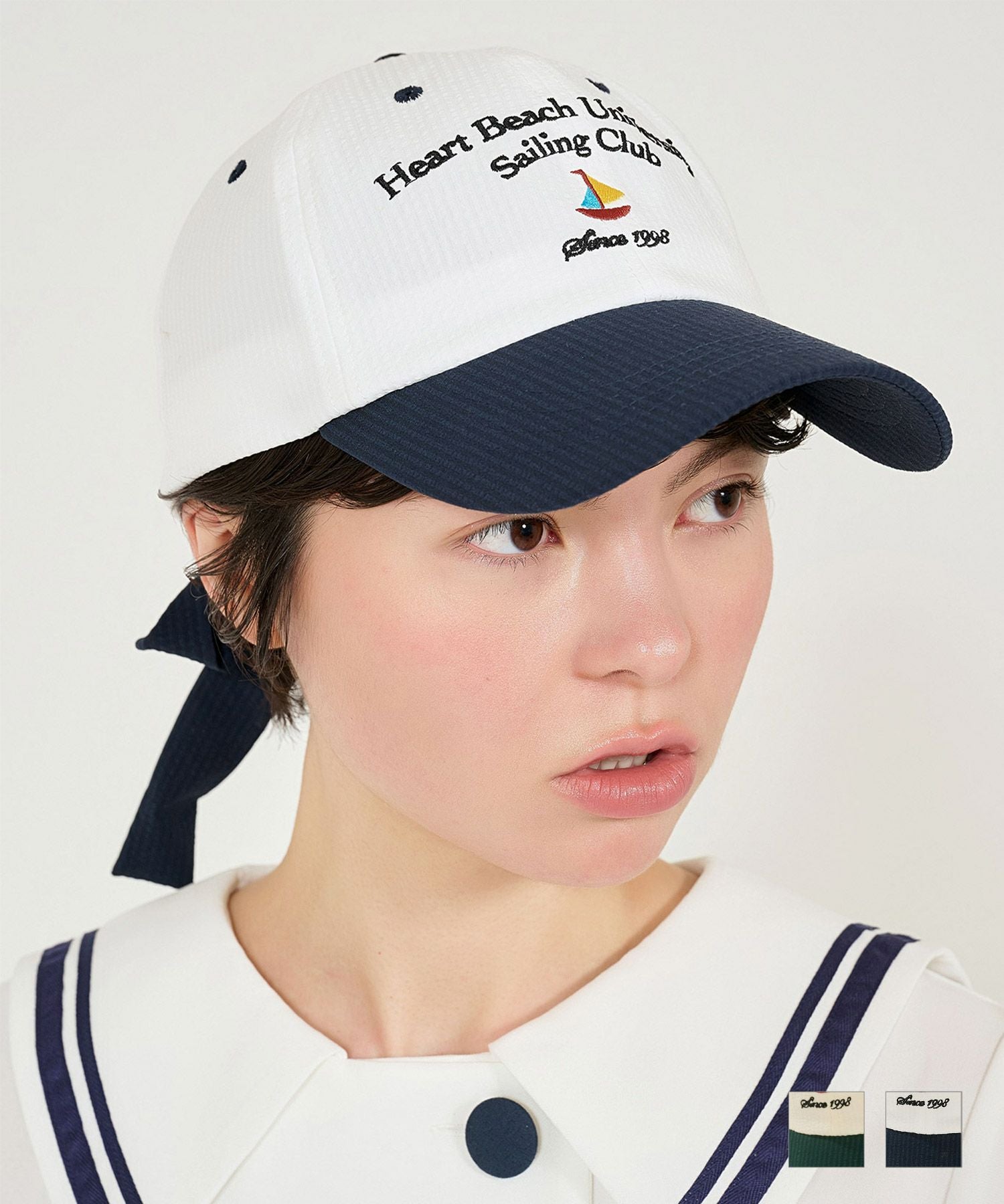 バイカラー リボンキャップ TINA：JOJUN 全2色｜tnj924-0770【1】