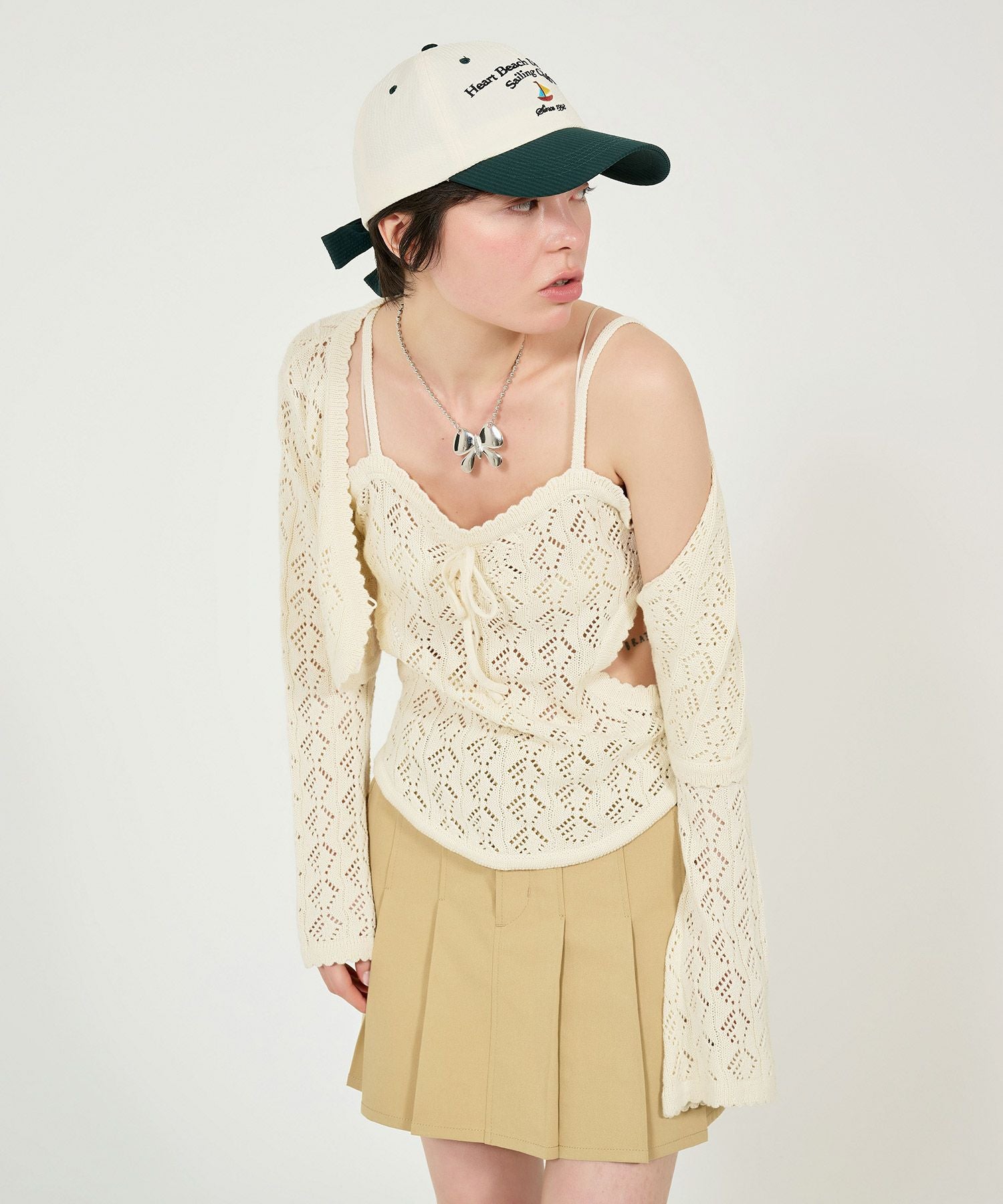 限定Price！SALE 透かし編み カントリーライクニットキャミ TINA