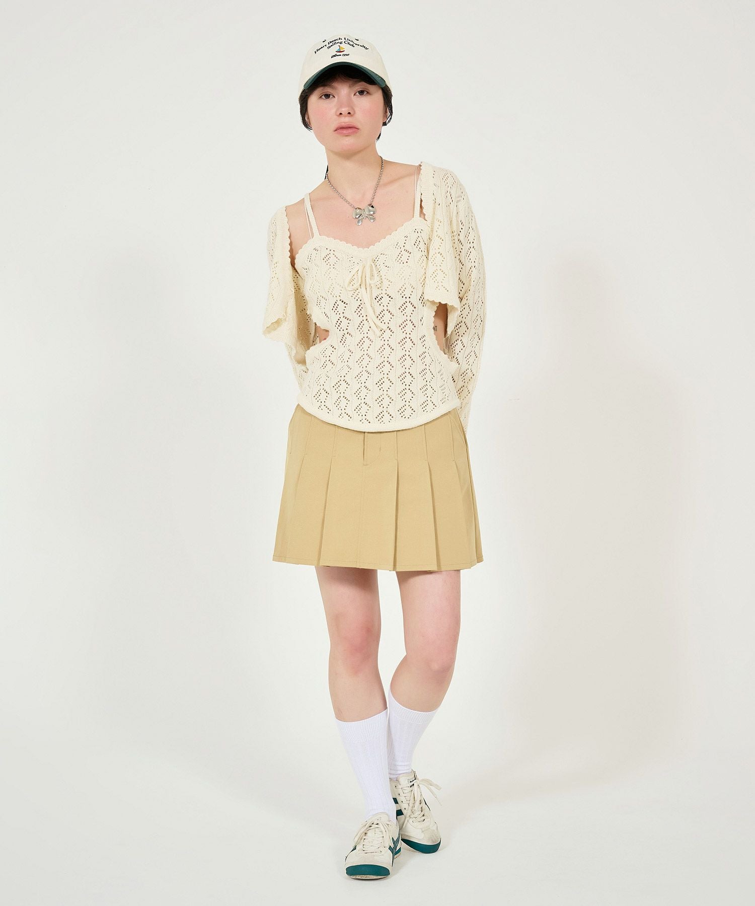 限定Price！SALE 透かし編み カントリーライクニットキャミ TINA