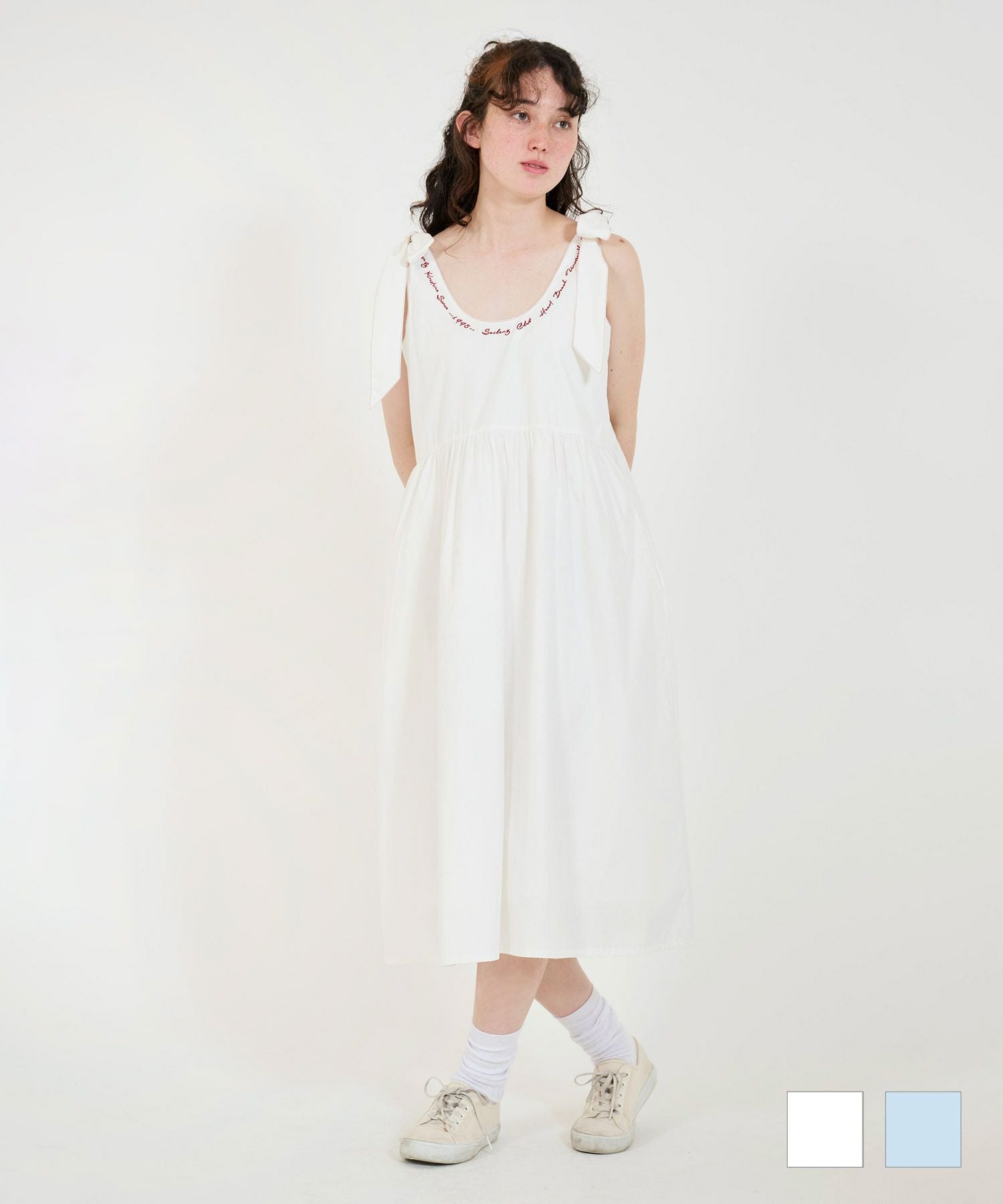 GWSALE 刺繍入り ボリュームワンピース TINA：JOJUN 全2色｜tnj321