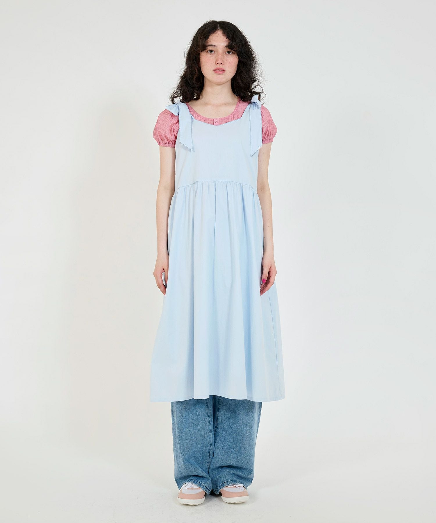 刺繍入り ボリュームワンピース TINA：JOJUN 全2色｜tnj321-0761【1】