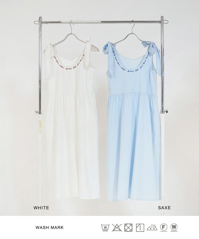 ワンピース/リボン/刺繍入り/2way