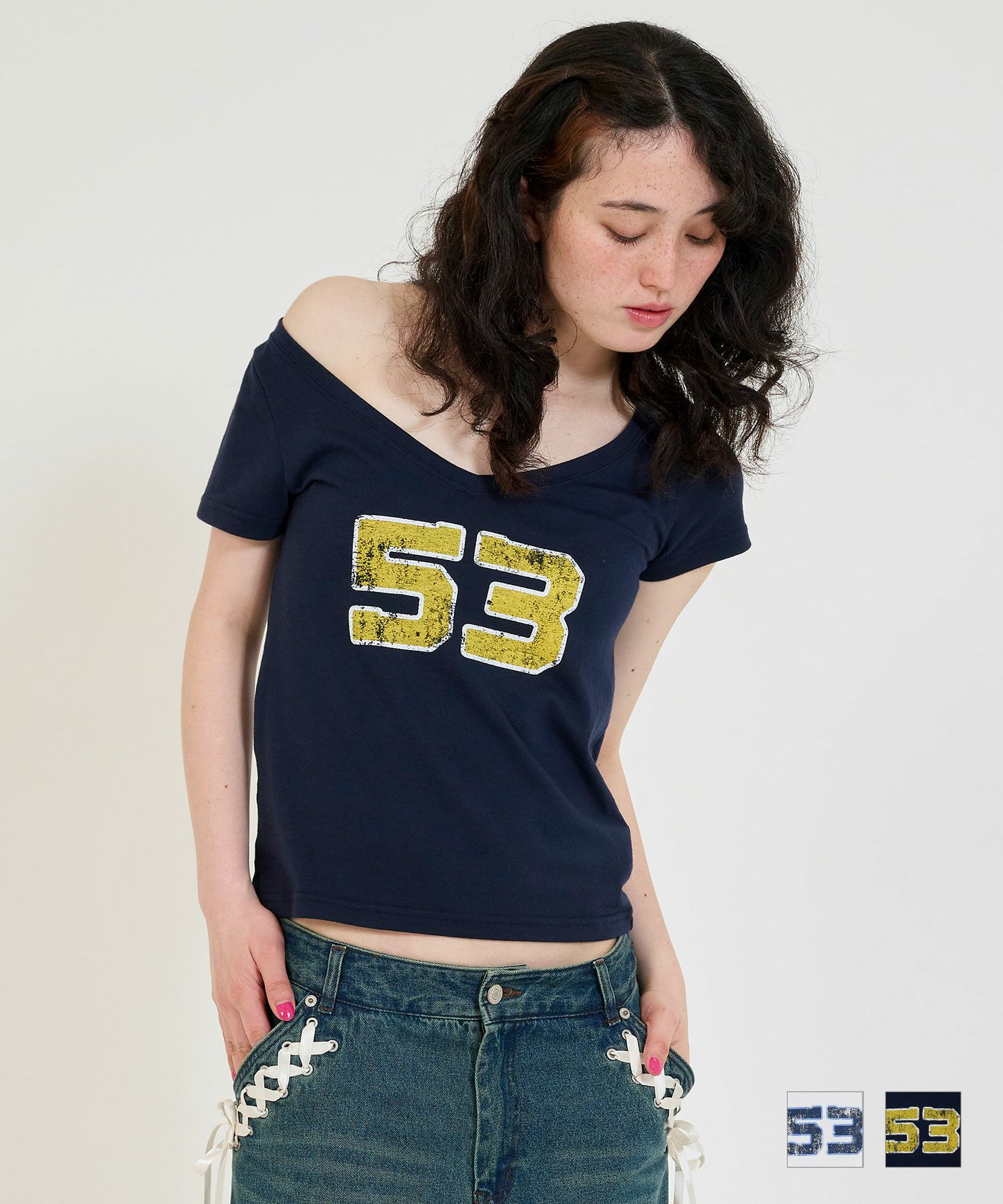 TINA：JOJUN オフショル ナンバーTシャツ オフショル ナンバーTシャツ TINA：JOJUN 全2色｜tnj521-0780【3】