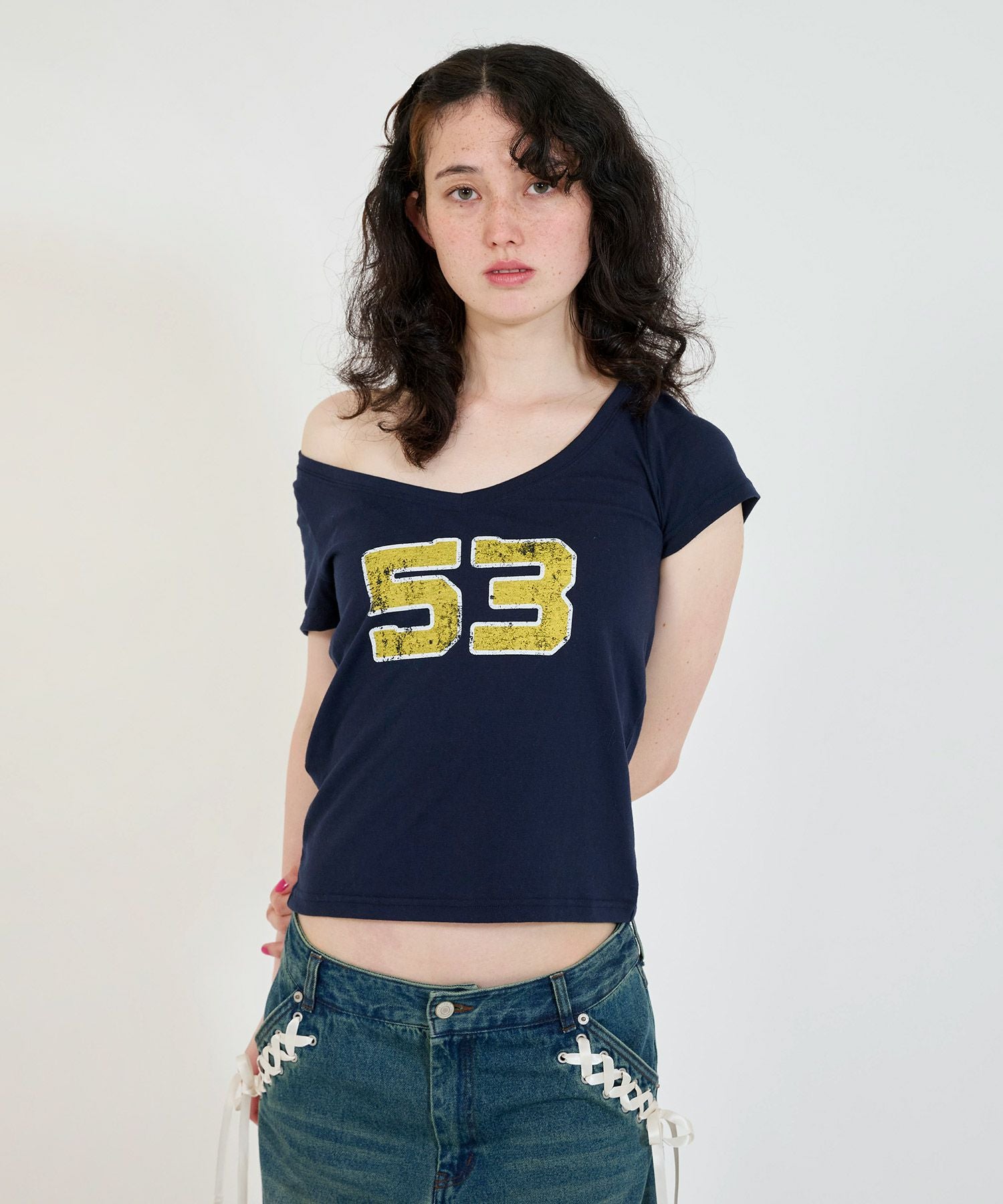 オフショル ナンバーTシャツ TINA：JOJUN 全2色｜tnj521-0780【3】