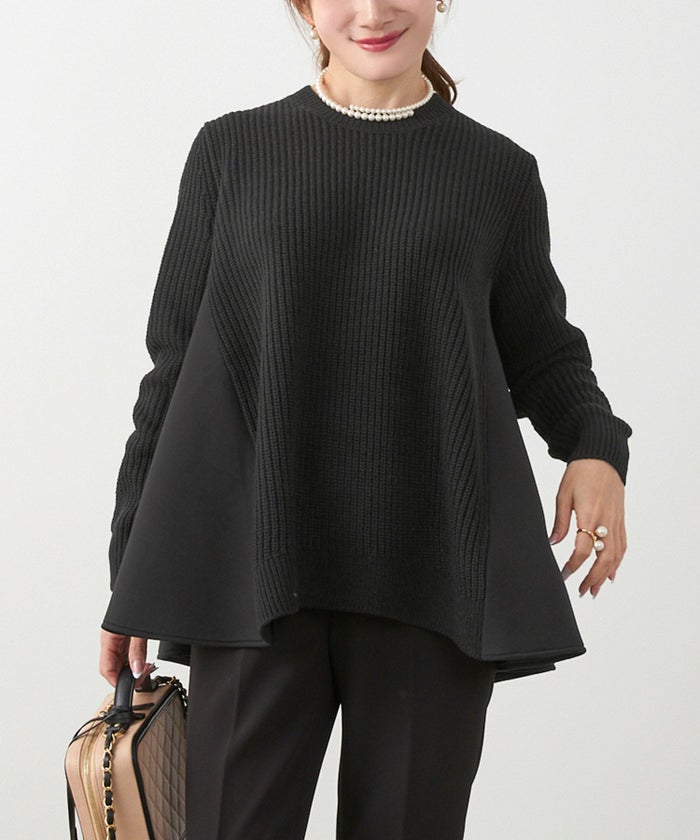 手洗い可 トップス ニット レディース ざっくり ローゲージ かわいい 人気 オフィス きれいめ 秋冬春 ジョイントスペース