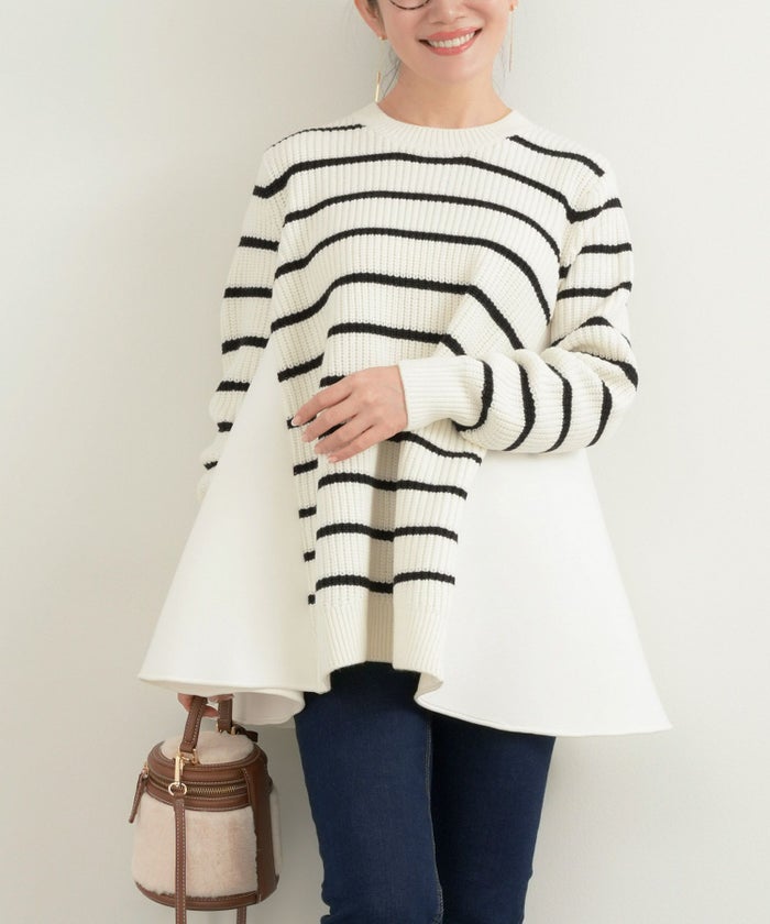 手洗い可 トップス ニット レディース ざっくり ローゲージ かわいい 人気 オフィス きれいめ 秋冬春 ジョイントスペース