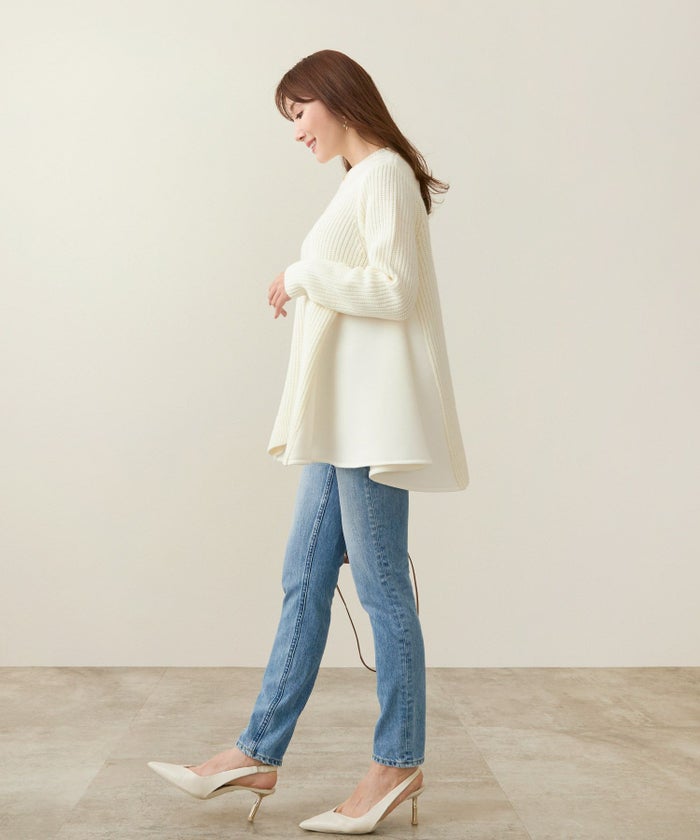 手洗い可 トップス ニット レディース ざっくり ローゲージ かわいい 人気 オフィス きれいめ 秋冬春 ジョイントスペース