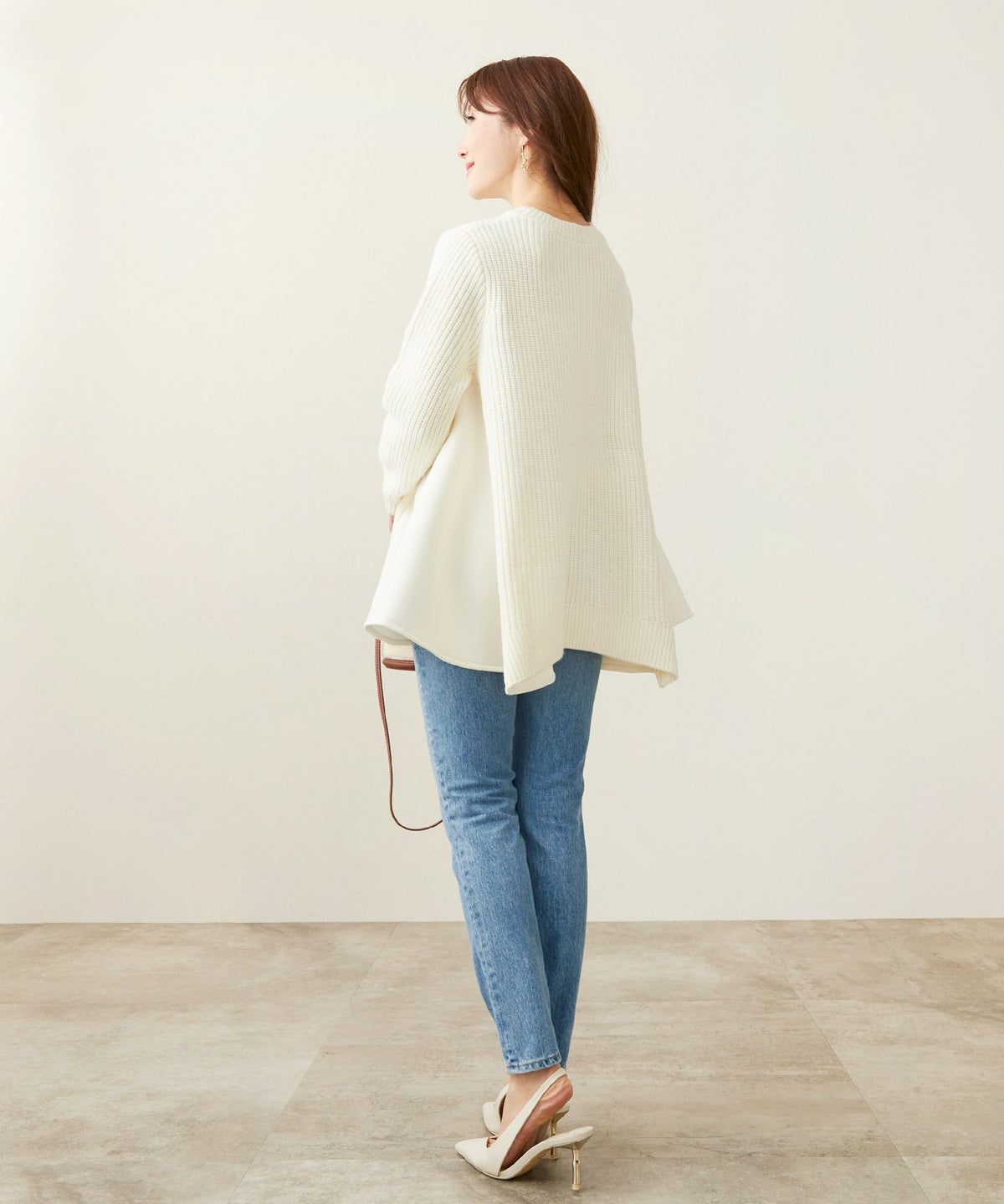 手洗い可 トップス ニット レディース ざっくり ローゲージ かわいい 人気 オフィス きれいめ 秋冬春 ジョイントスペース