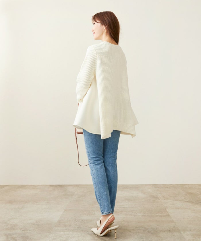 手洗い可 トップス ニット レディース ざっくり ローゲージ かわいい 人気 オフィス きれいめ 秋冬春 ジョイントスペース