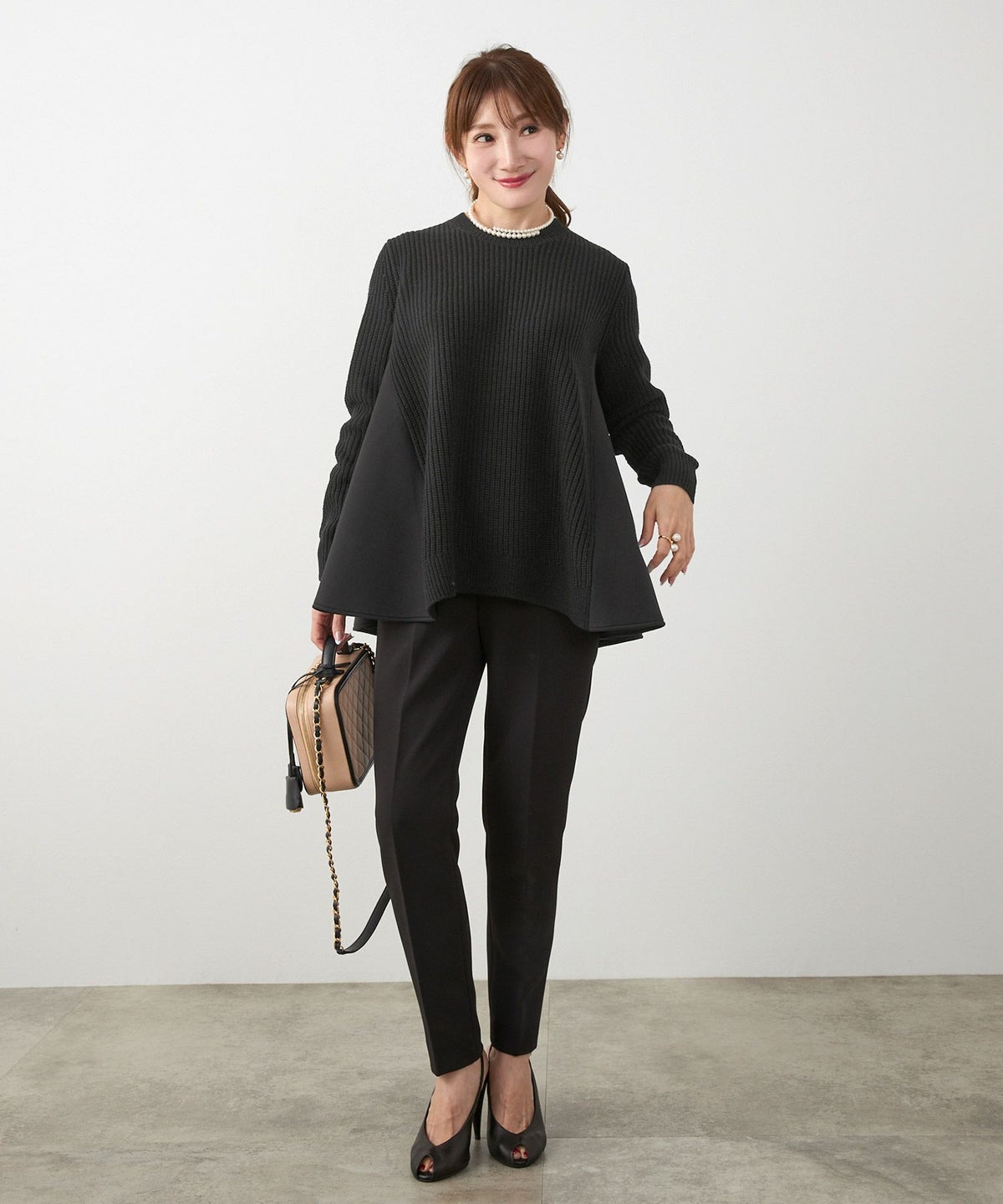 手洗い可 トップス ニット レディース ざっくり ローゲージ かわいい 人気 オフィス きれいめ 秋冬春 ジョイントスペース